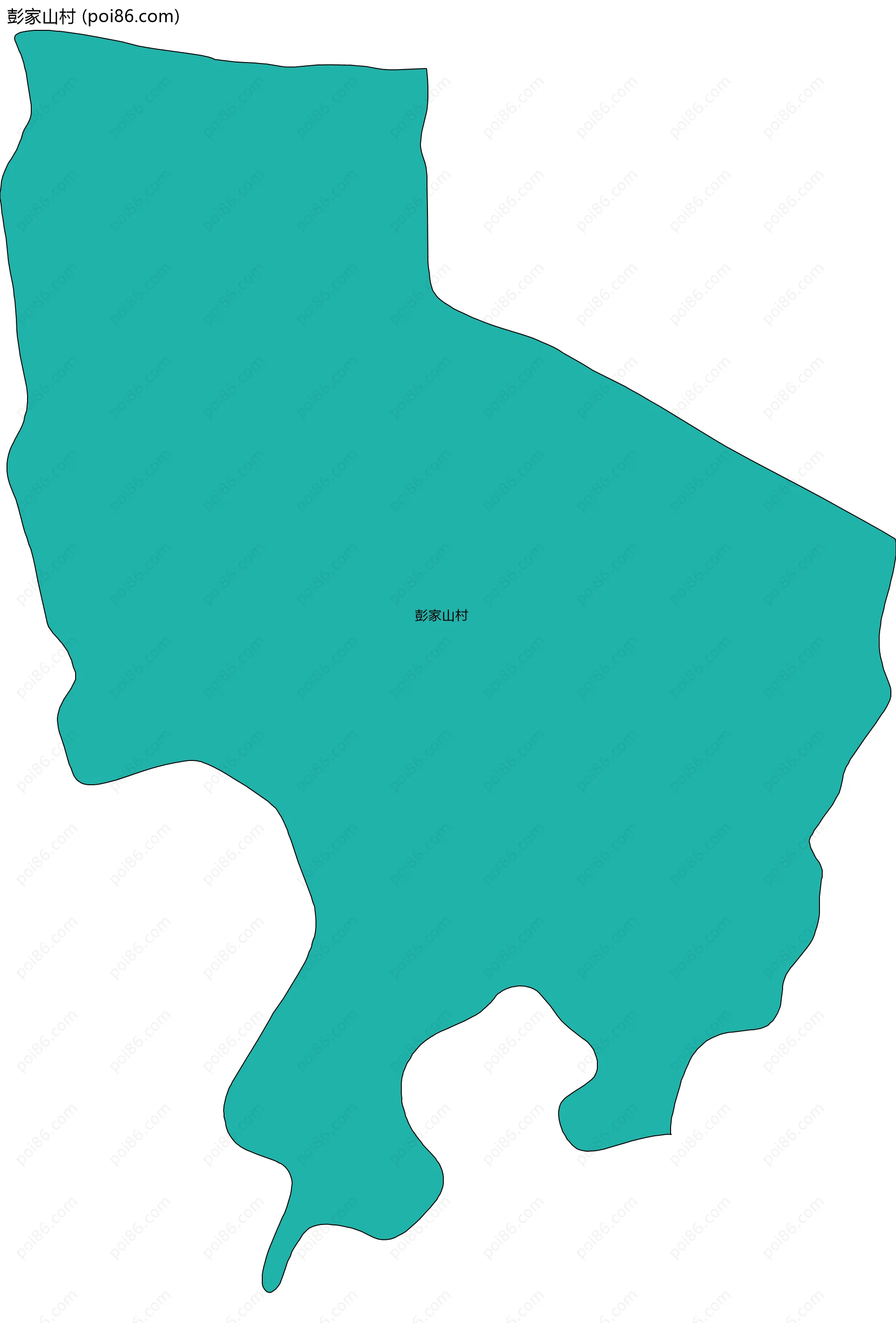 彭家山村边界地图