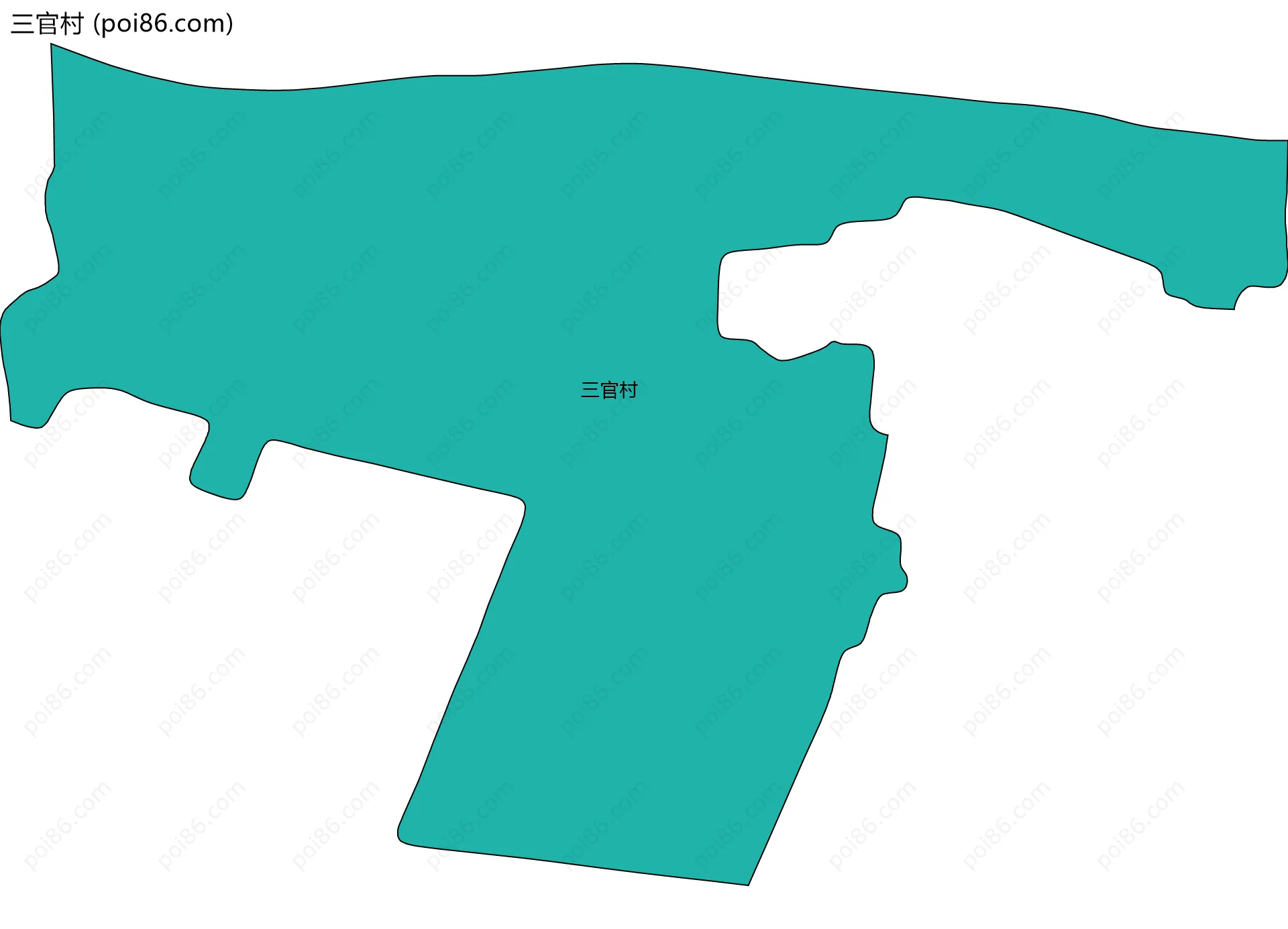 三官村边界地图