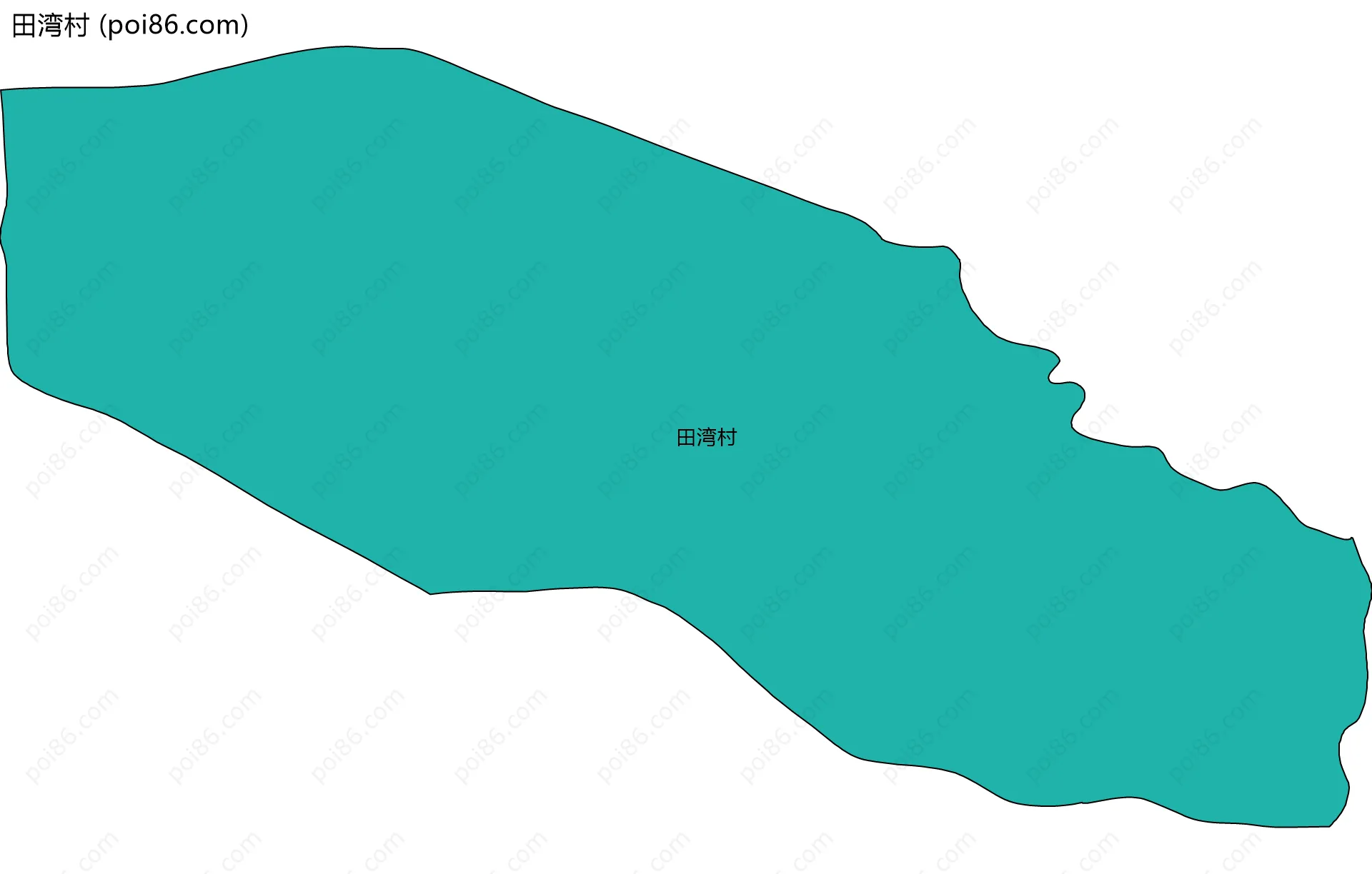 田湾村边界地图