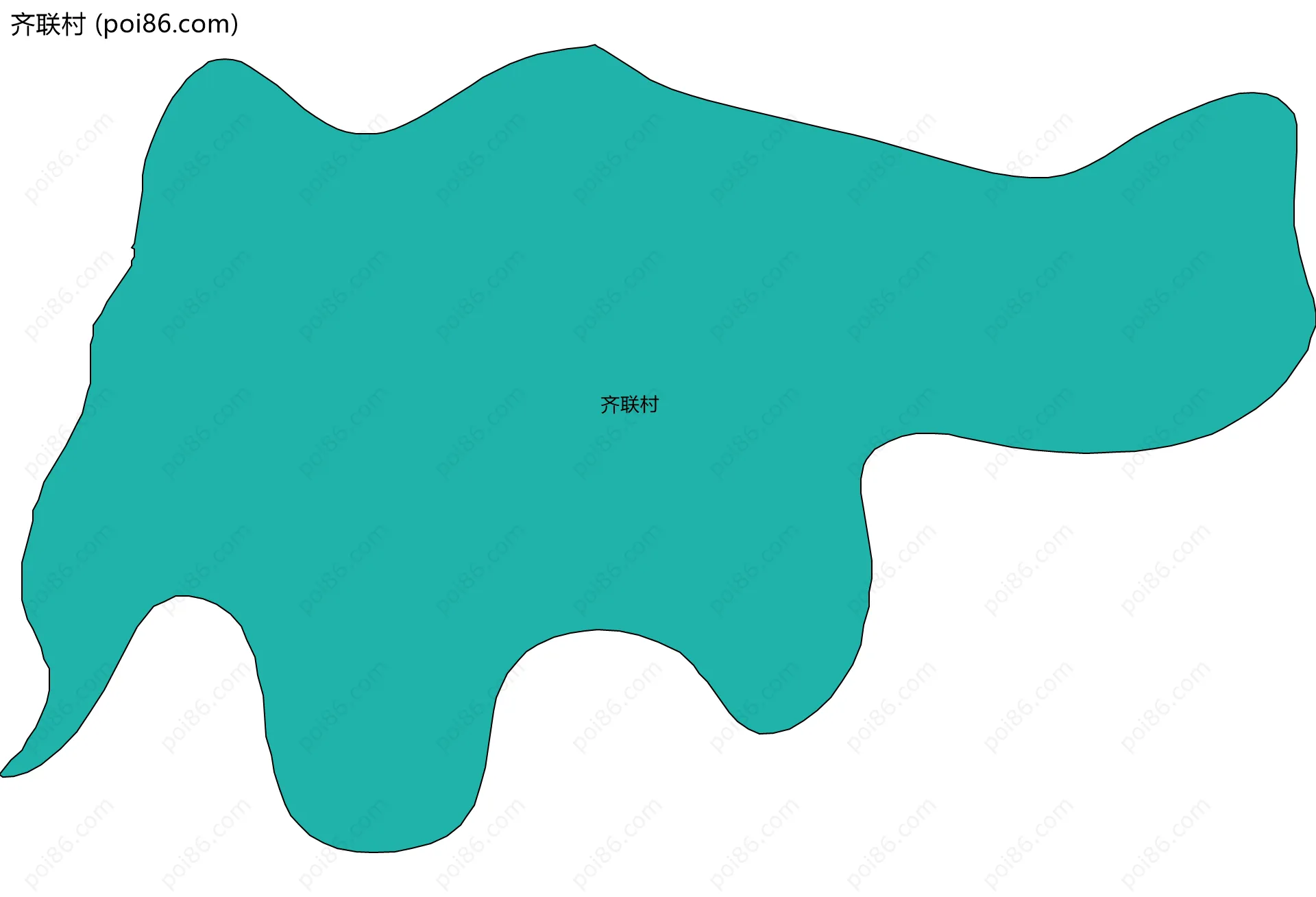 齐联村边界地图