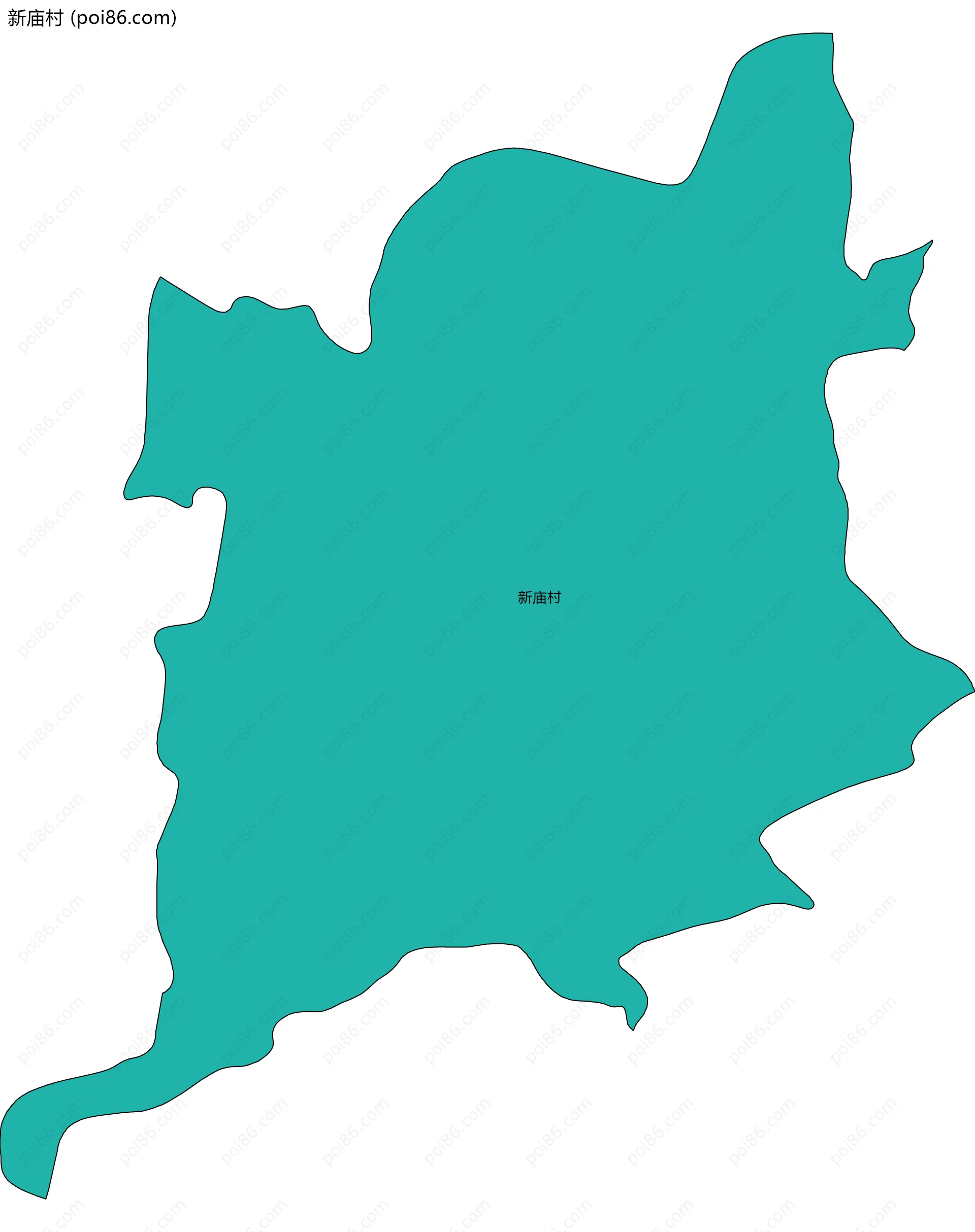 新庙村边界地图