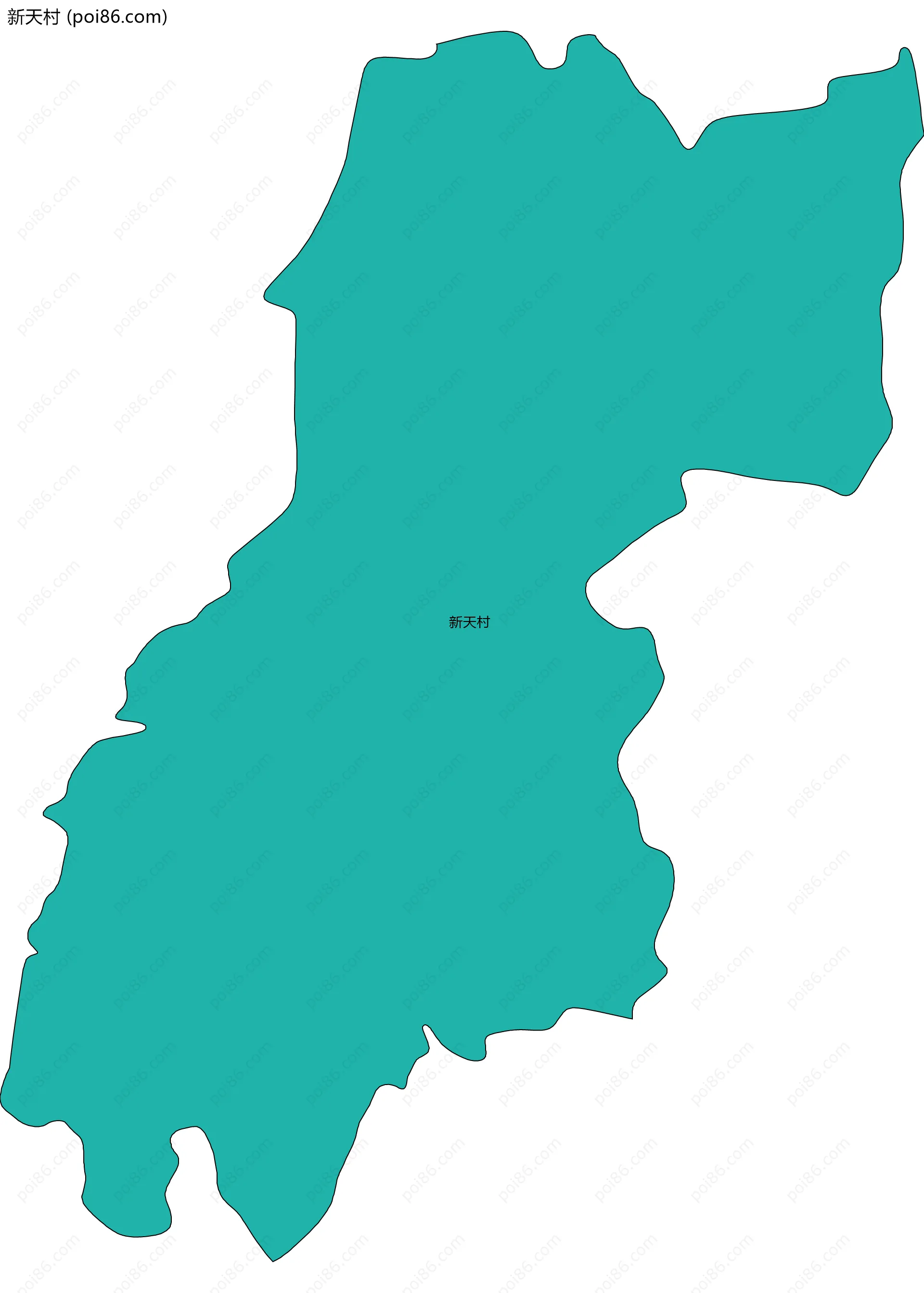 新天村边界地图