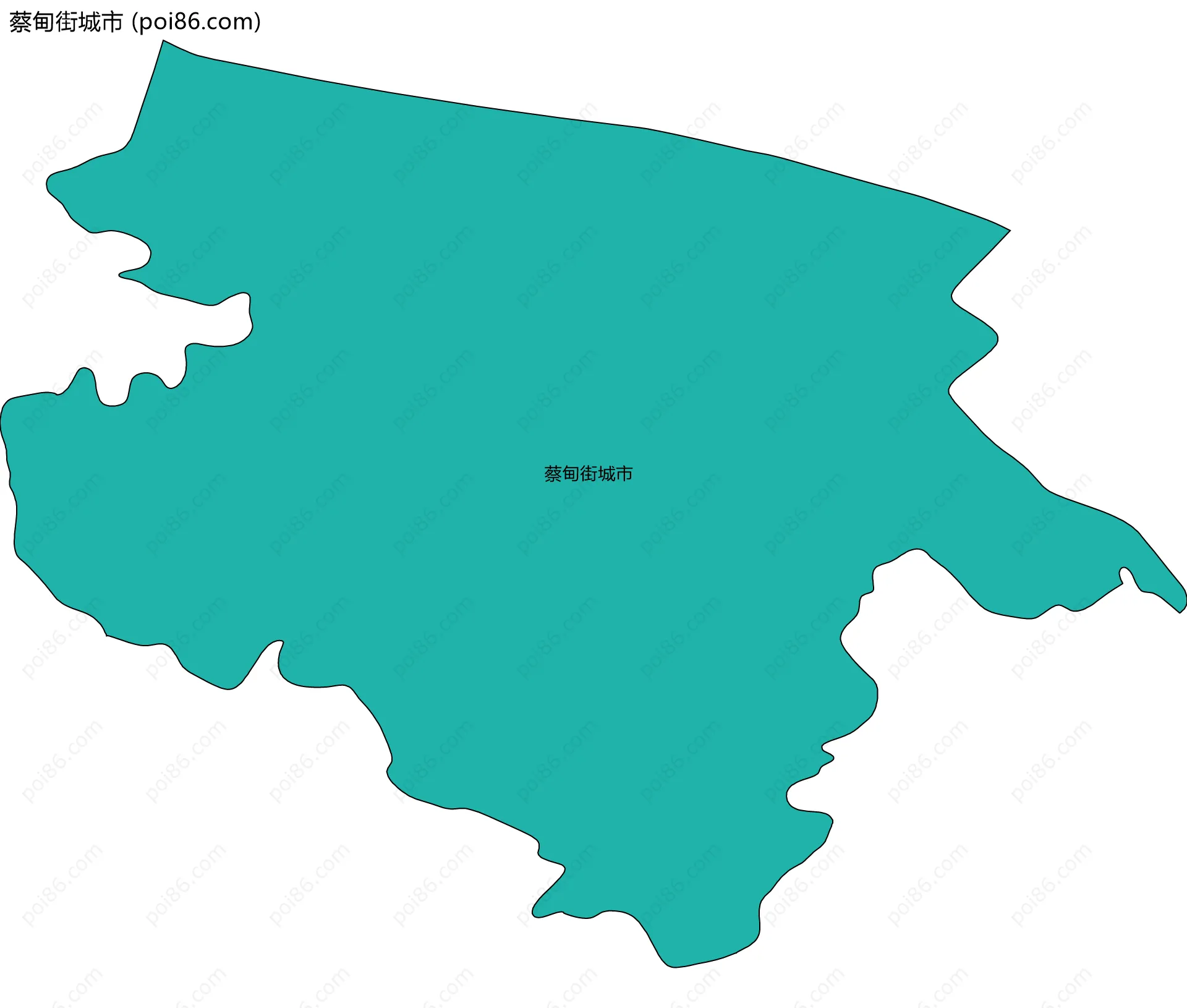 蔡甸街城市边界地图