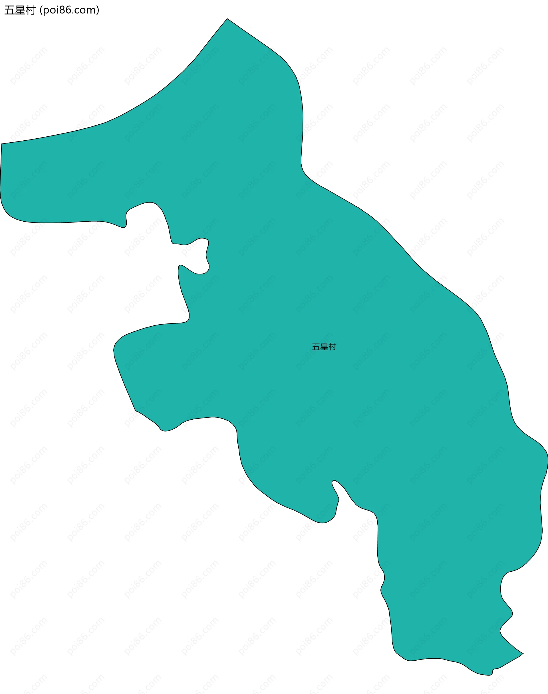 五星村边界地图