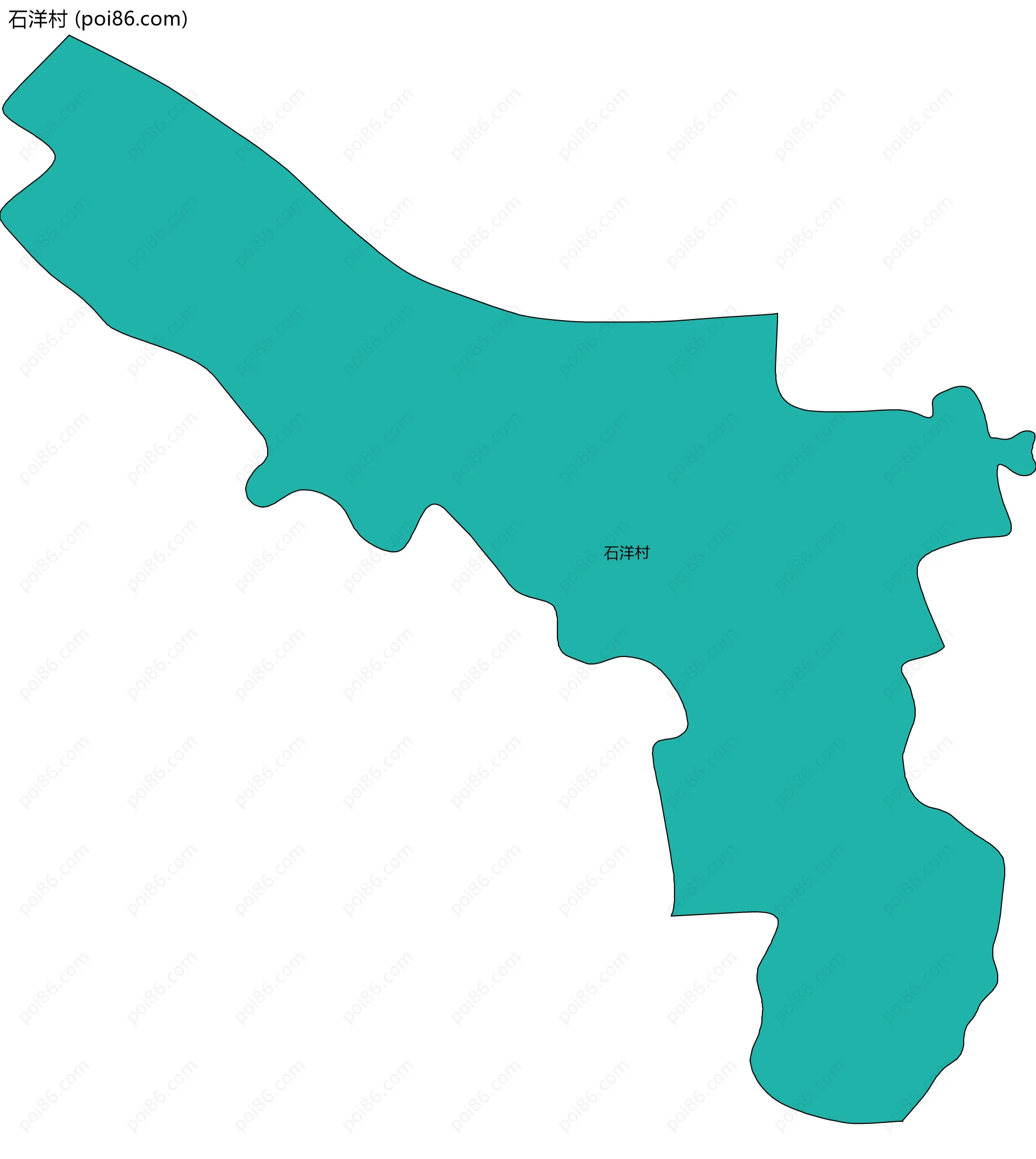 石洋村边界地图