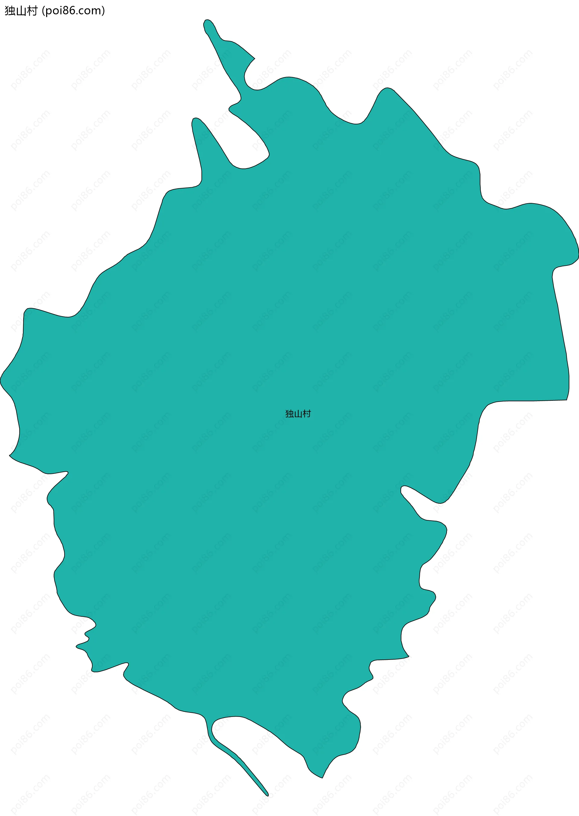 独山村边界地图