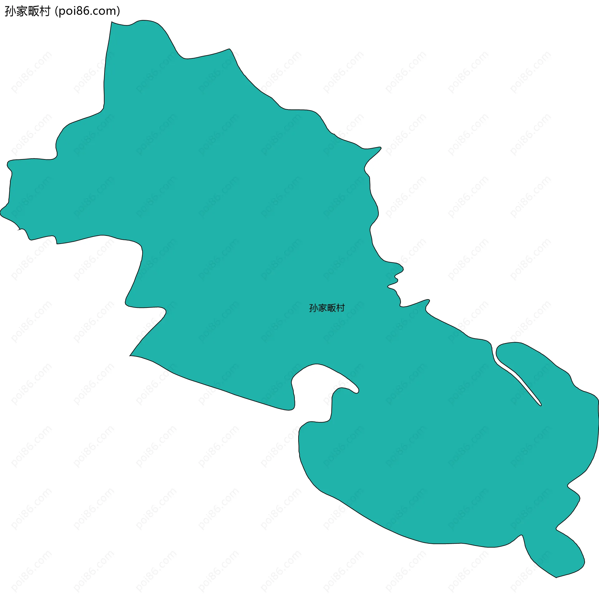 孙家畈村边界地图