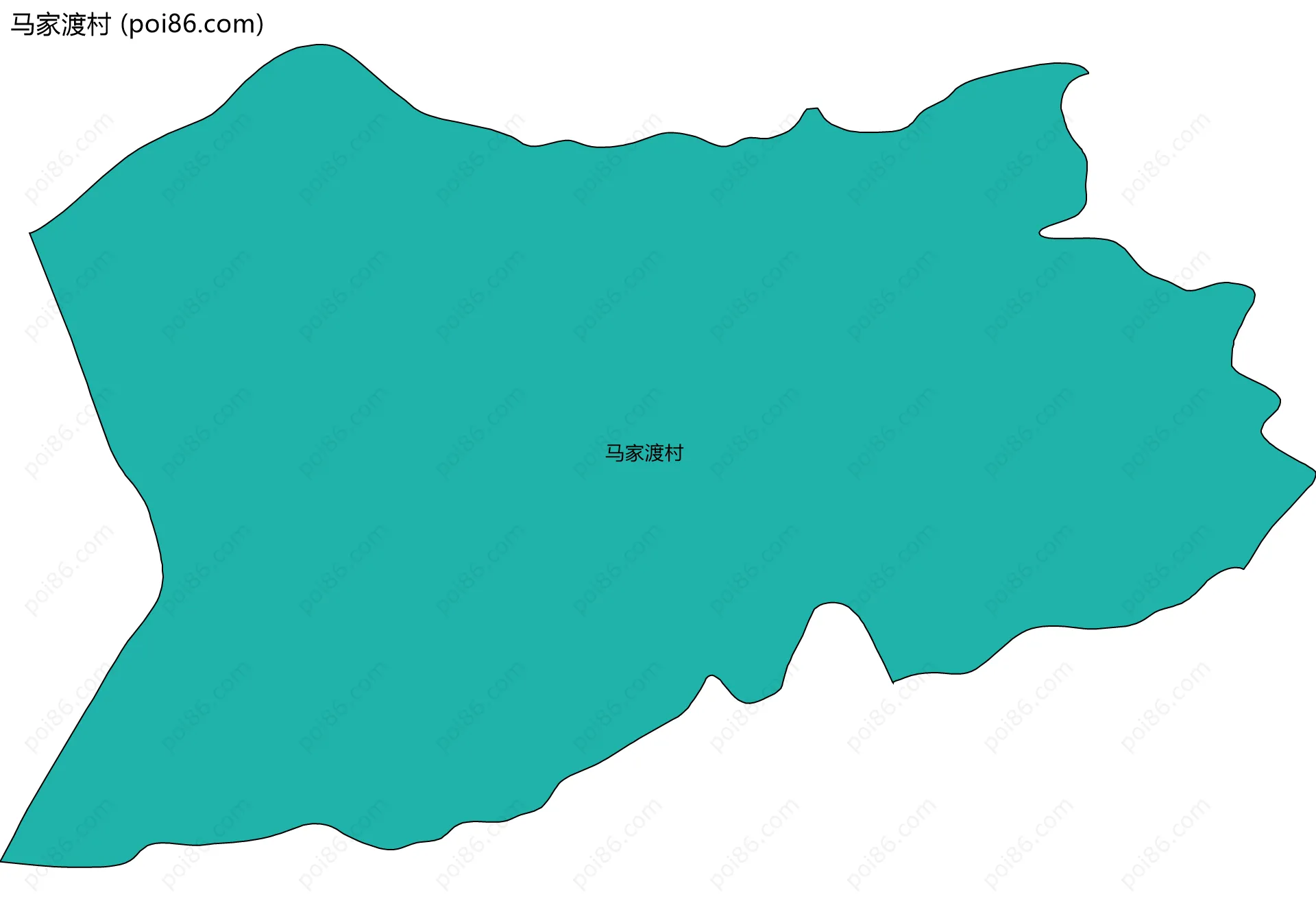 马家渡村边界地图
