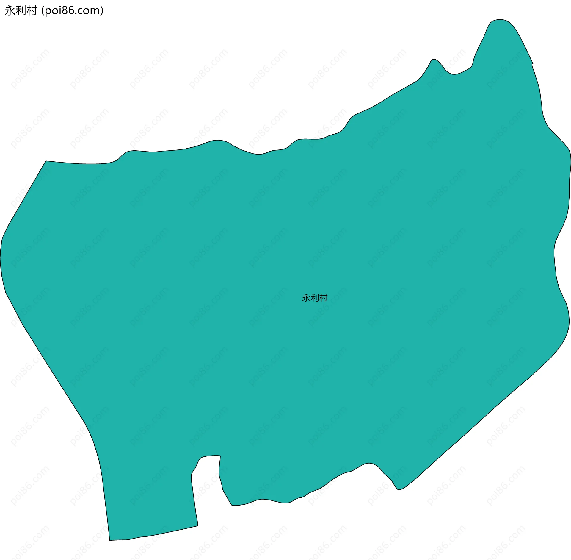 永利村边界地图