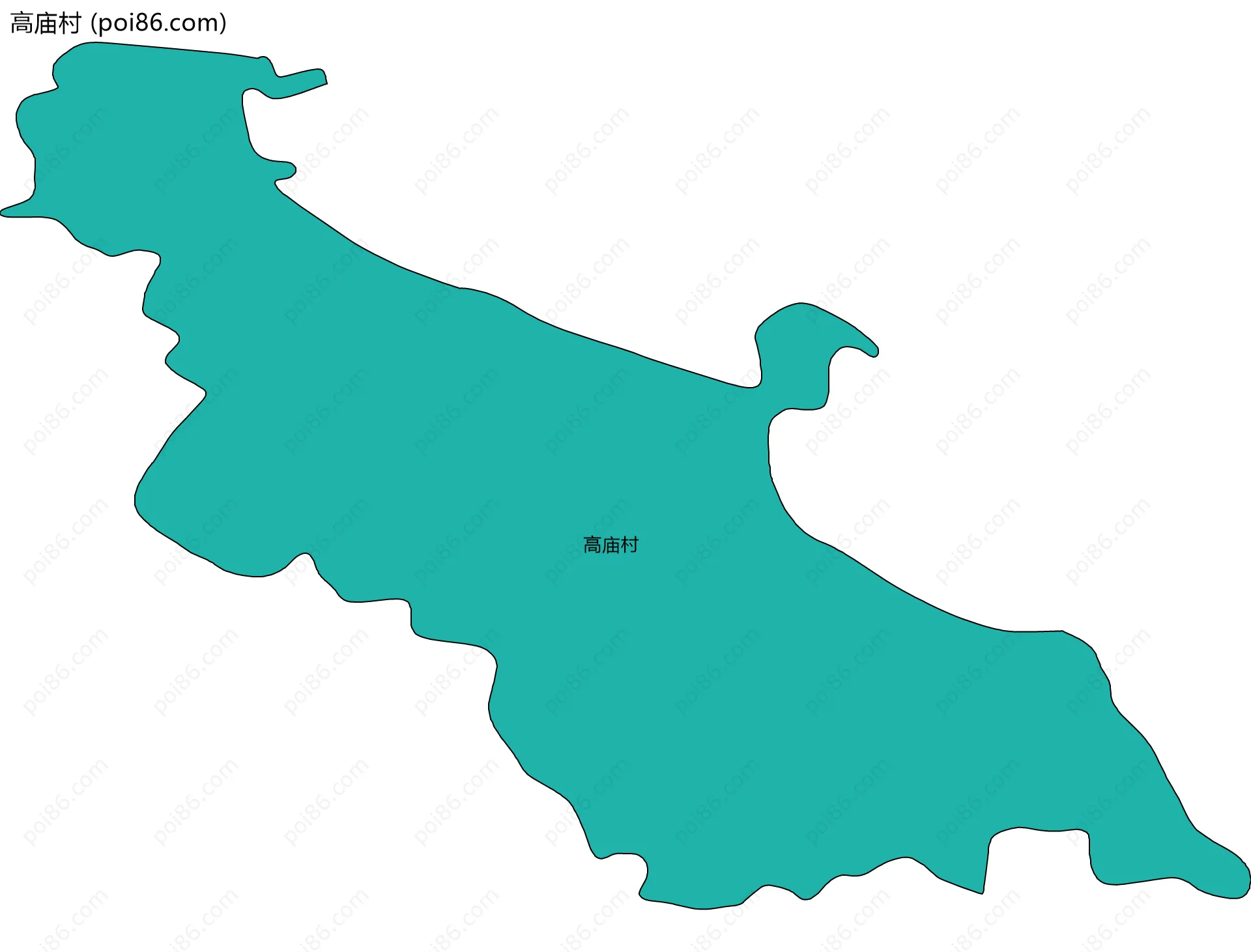 高庙村边界地图