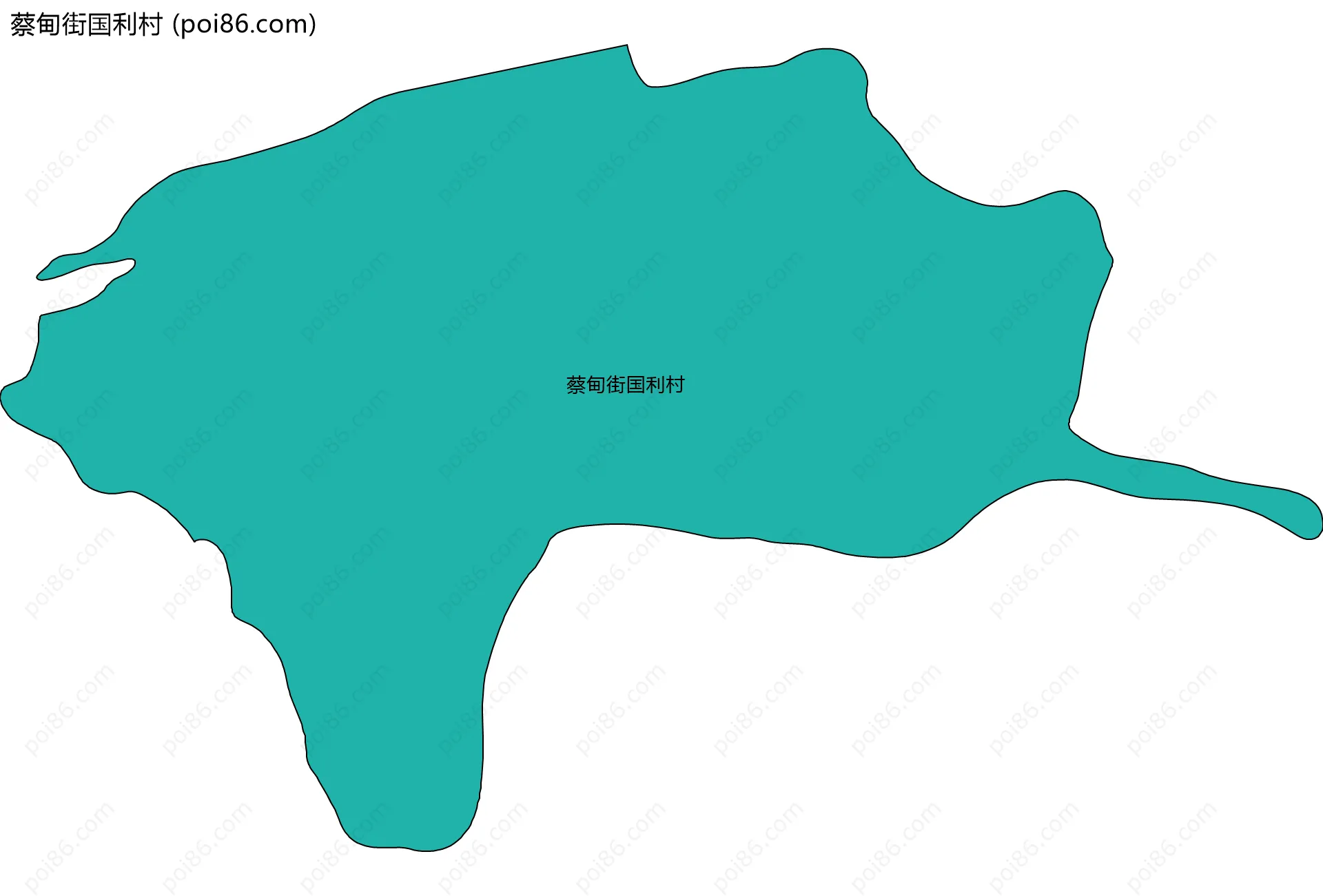 蔡甸街国利村边界地图