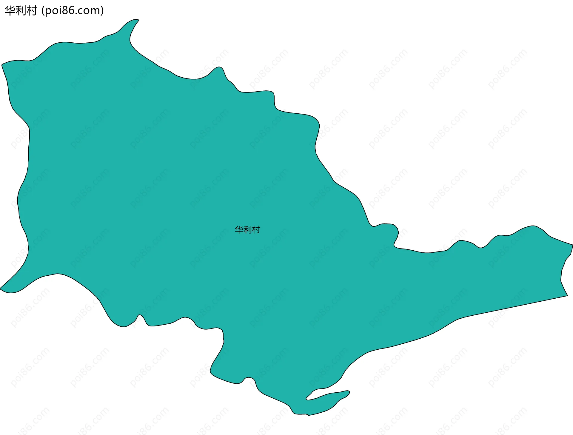 华利村边界地图