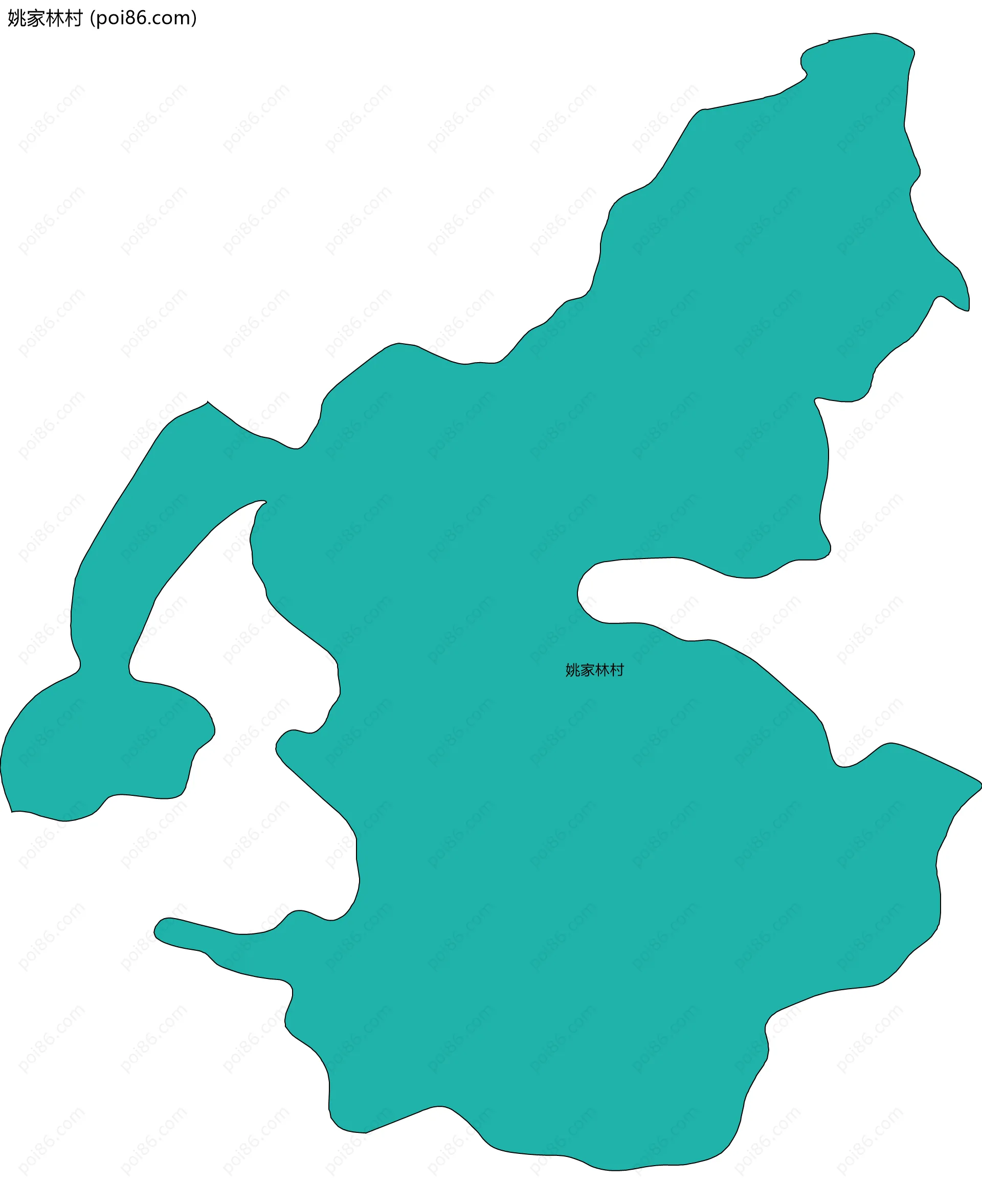 姚家林村边界地图