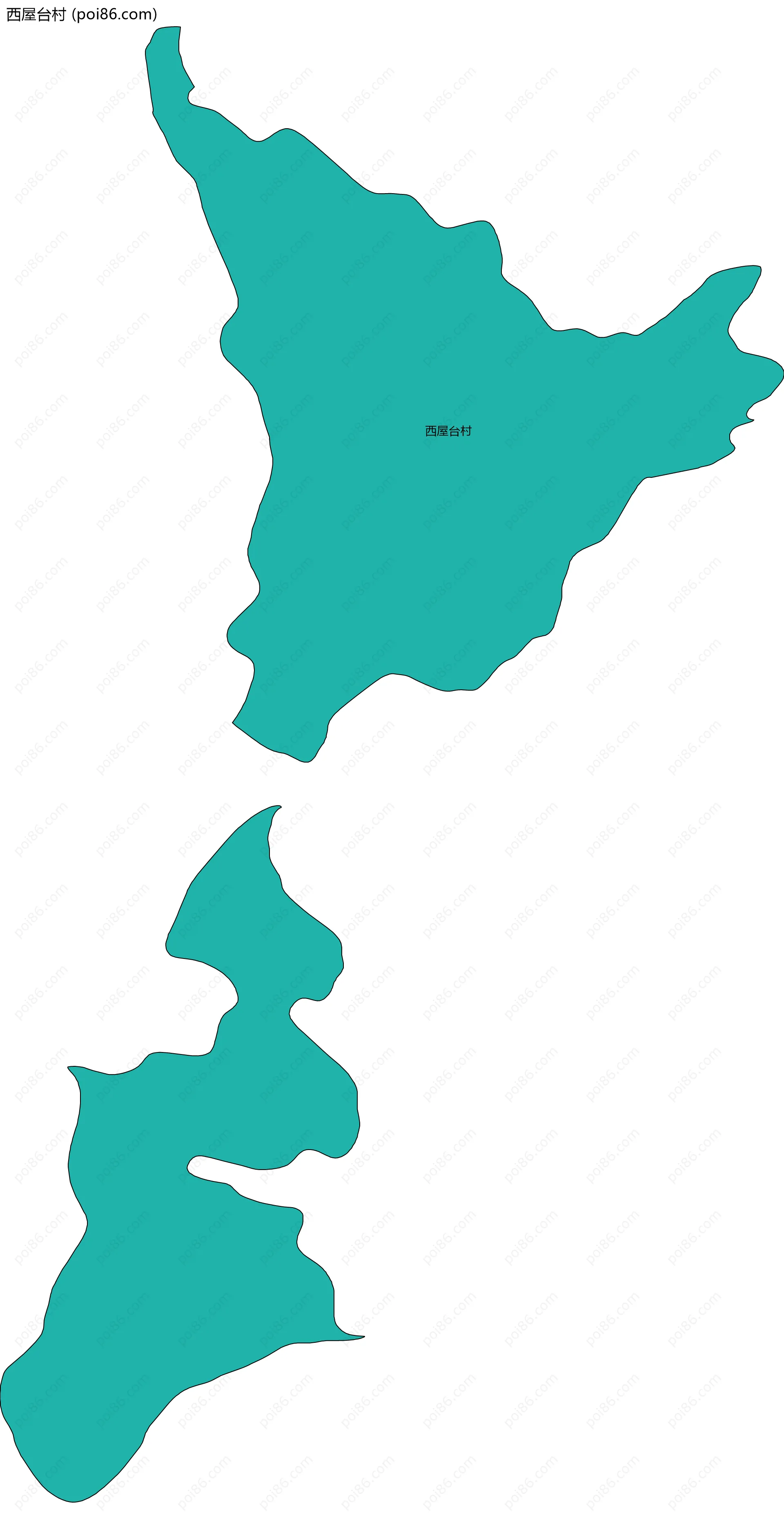 西屋台村边界地图