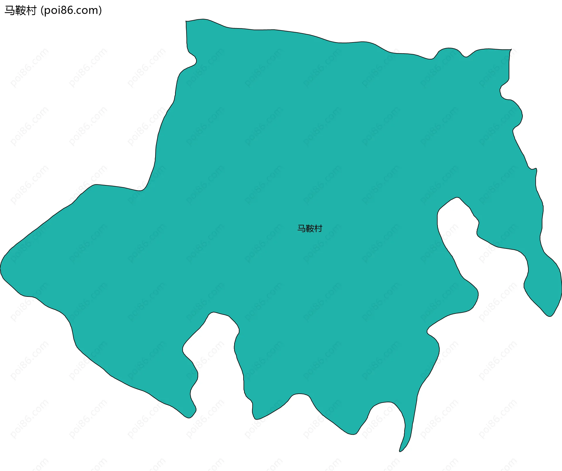 马鞍村边界地图