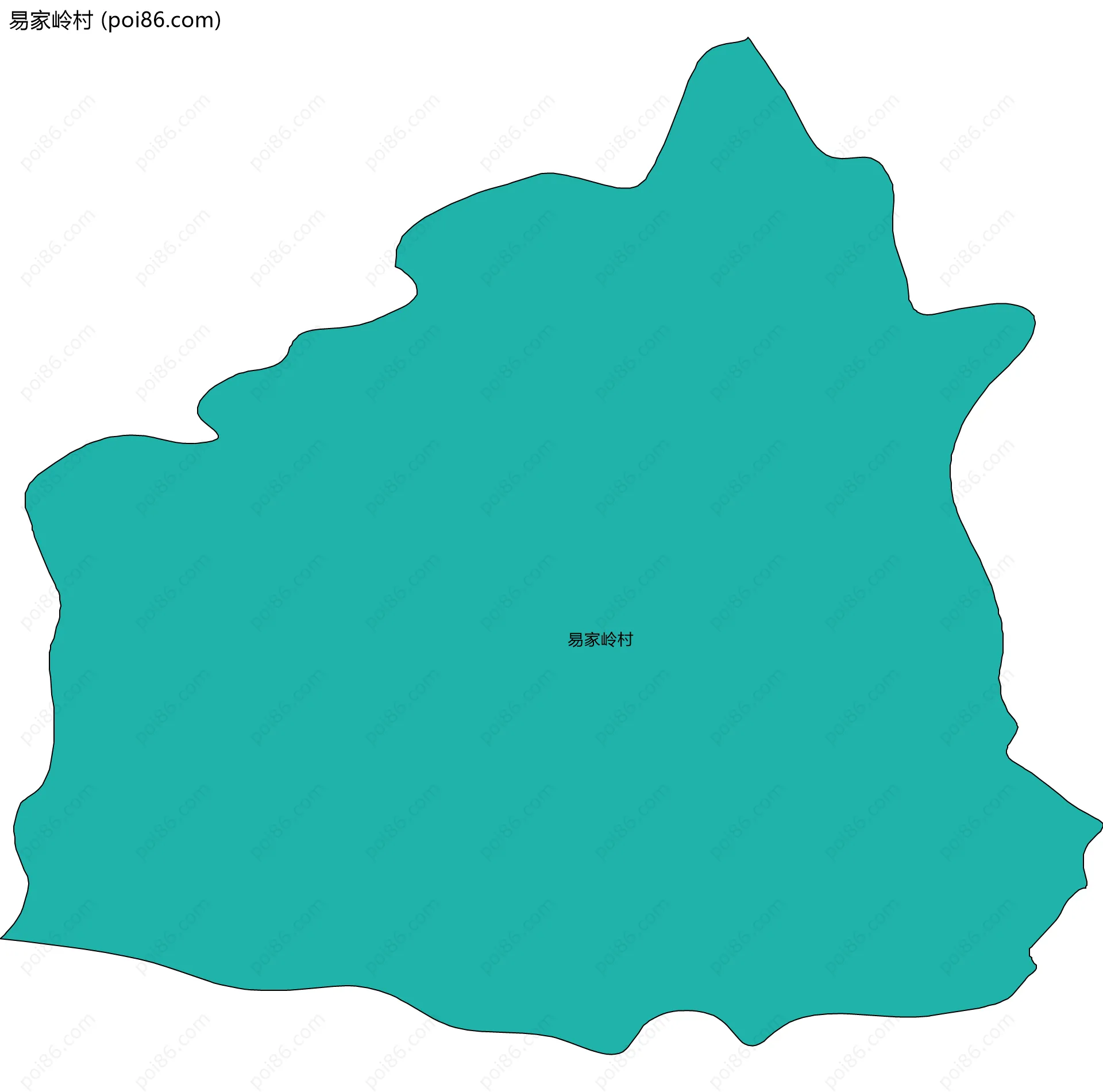 易家岭村边界地图