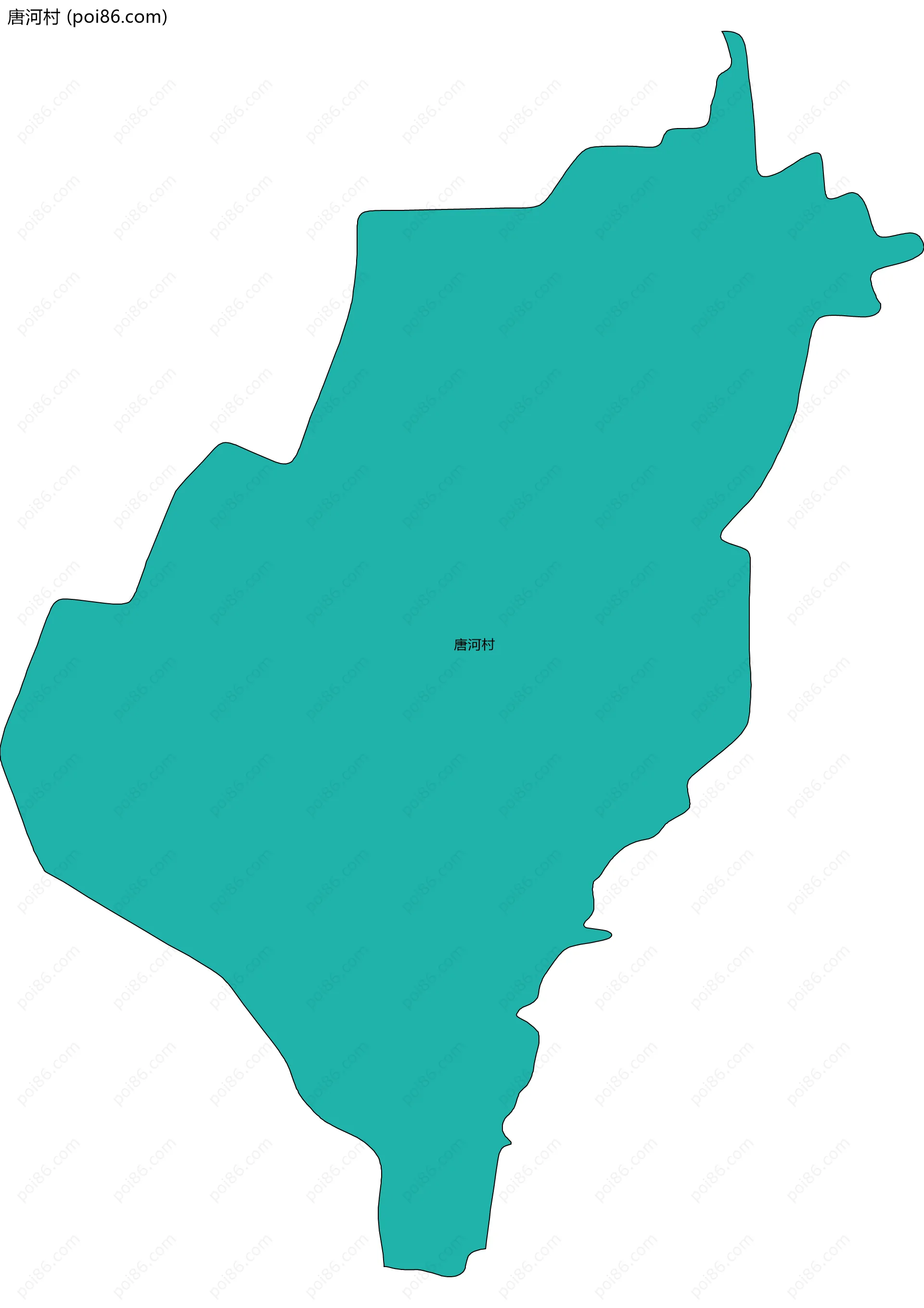 唐河村边界地图