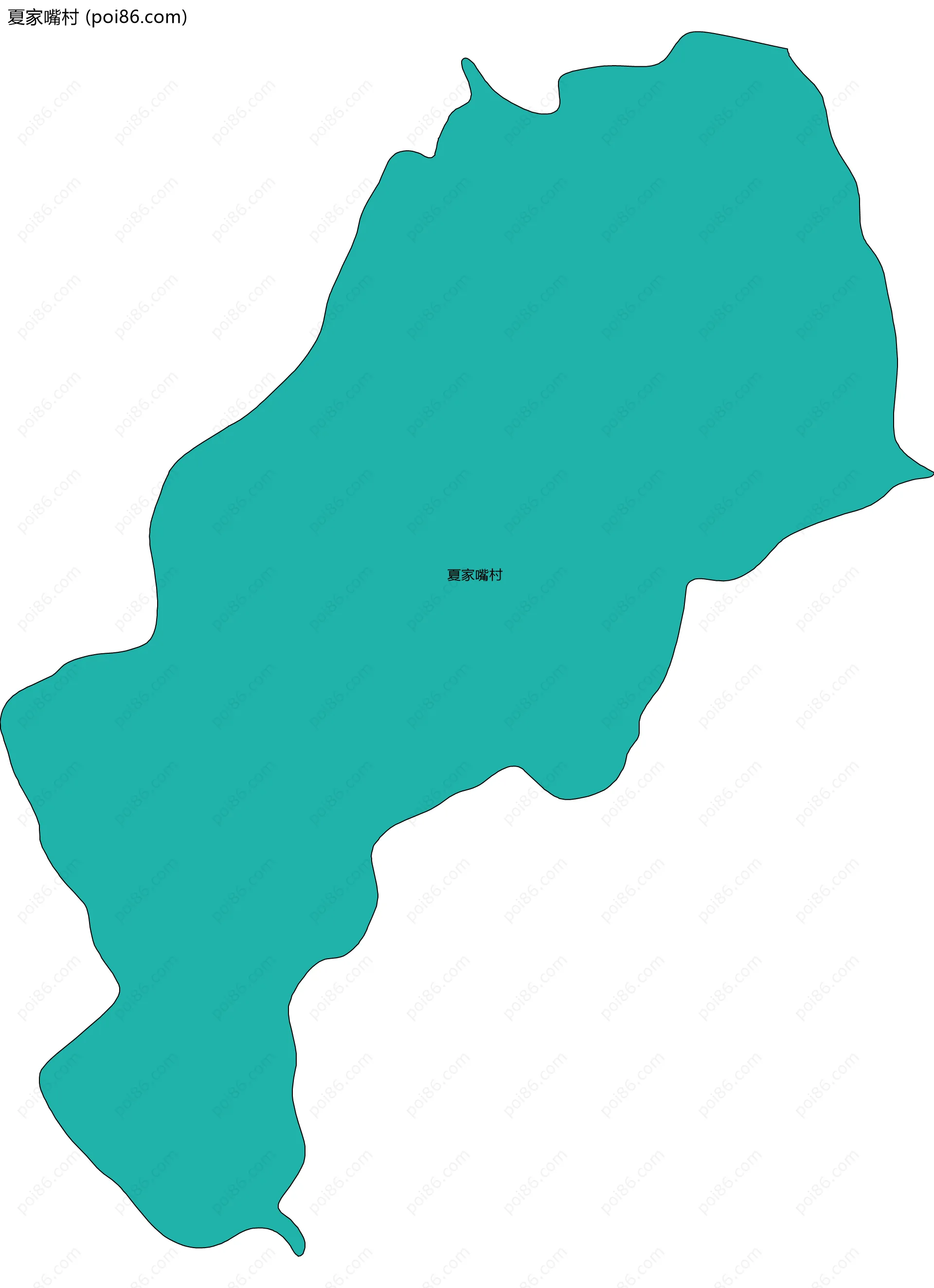 夏家嘴村边界地图