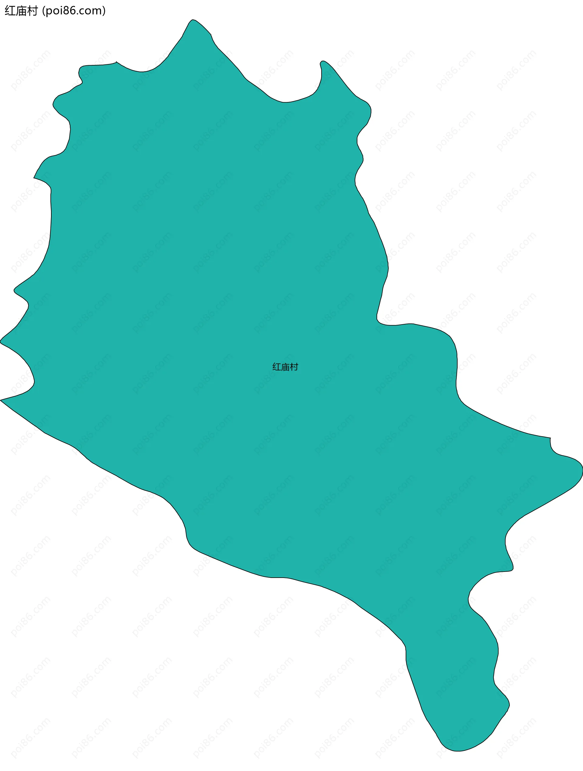 红庙村边界地图