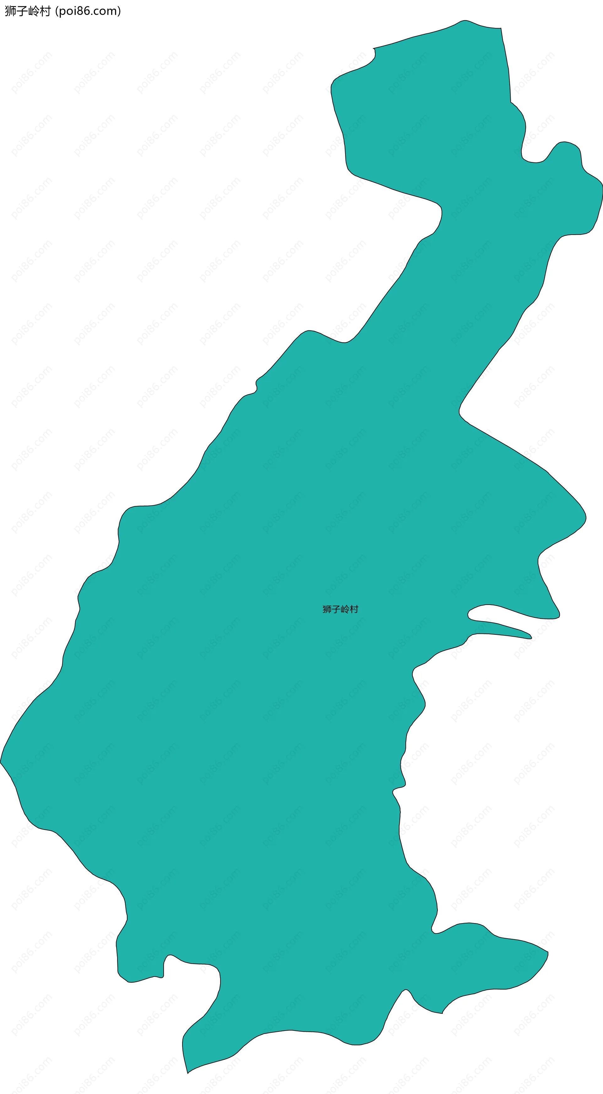 狮子岭村边界地图