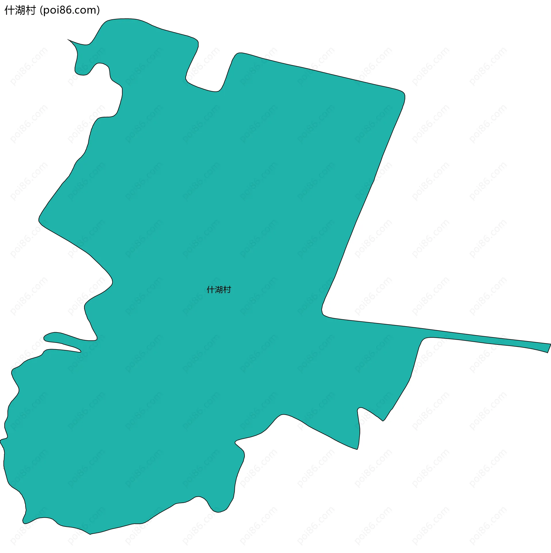 什湖村边界地图