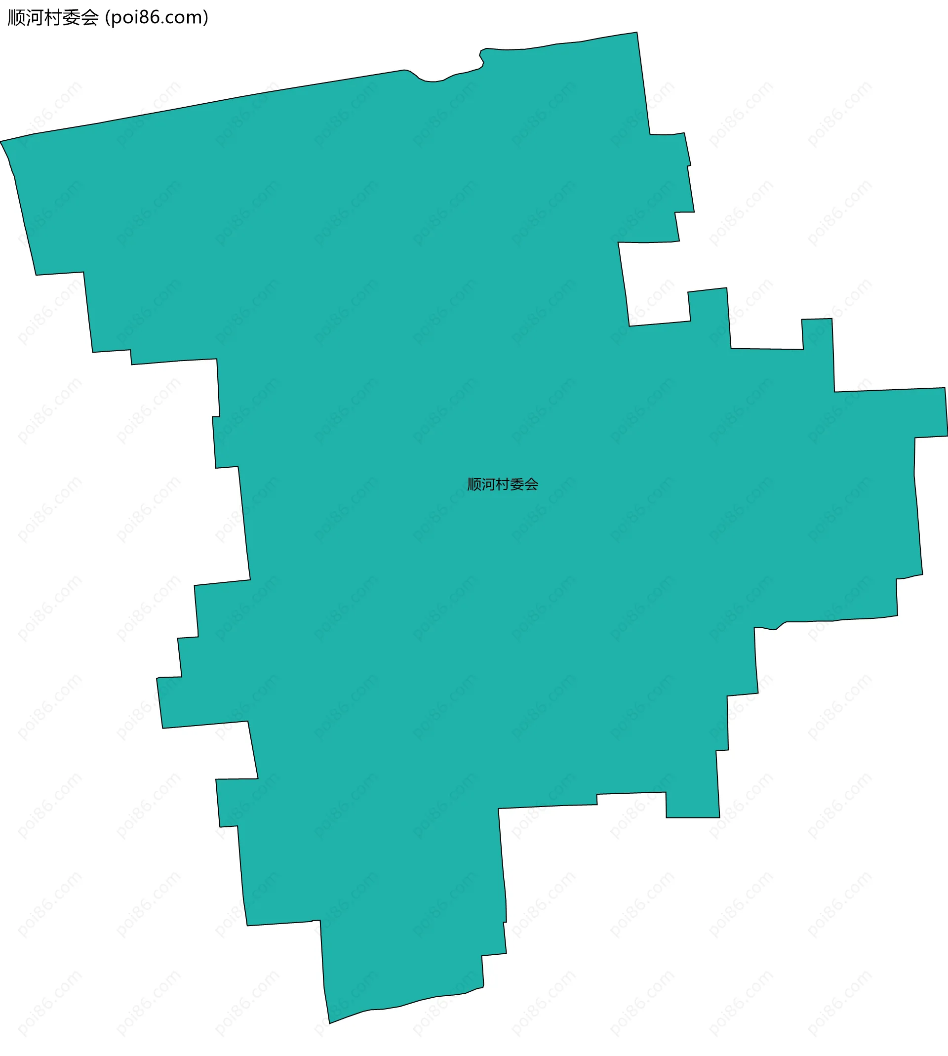 顺河村委会边界地图