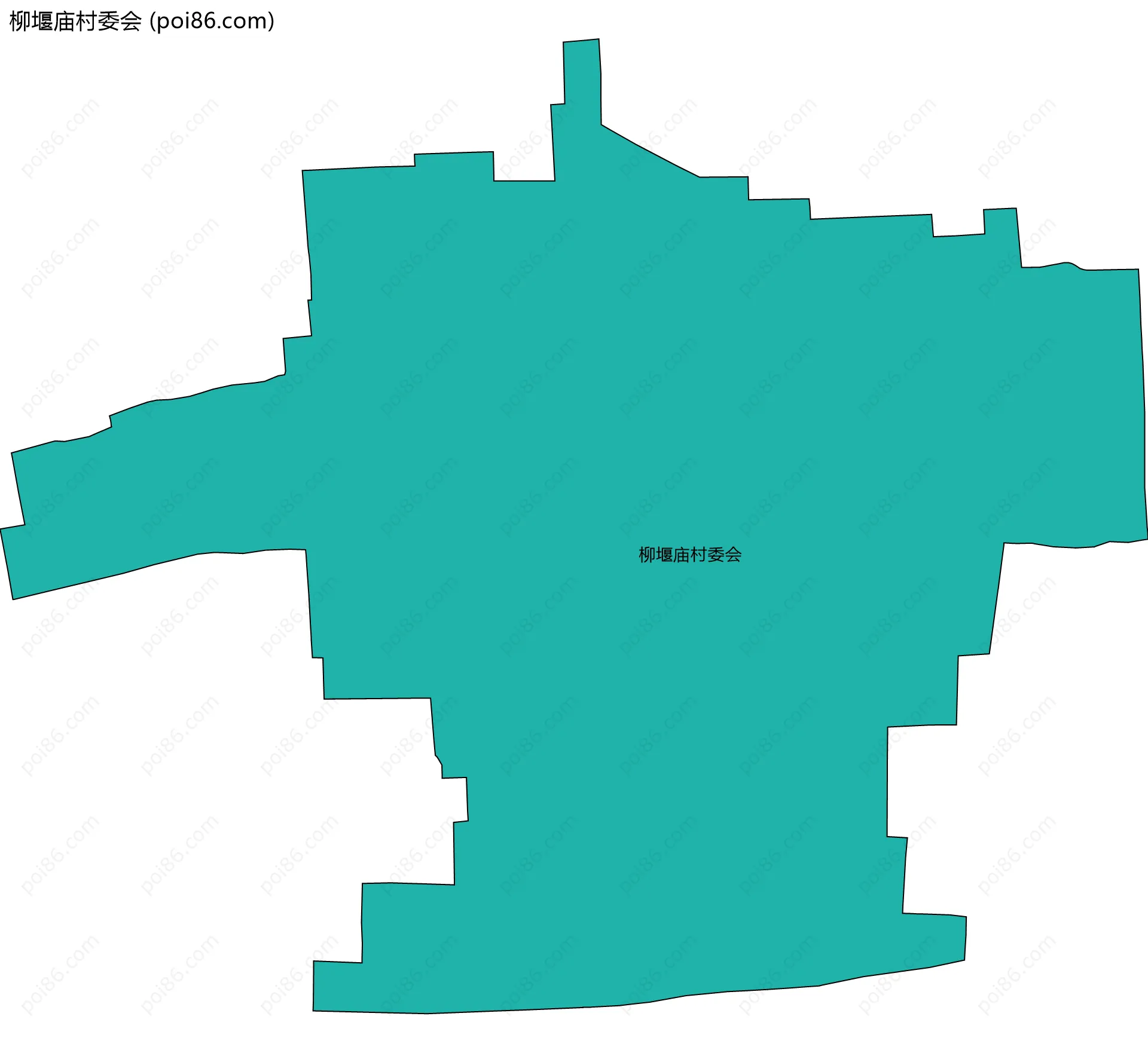 柳堰庙村委会边界地图