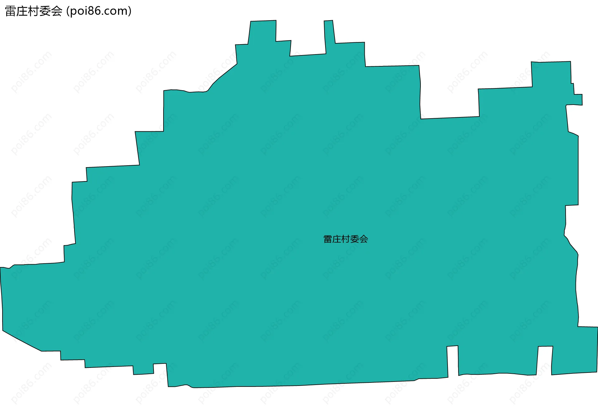 雷庄村委会边界地图