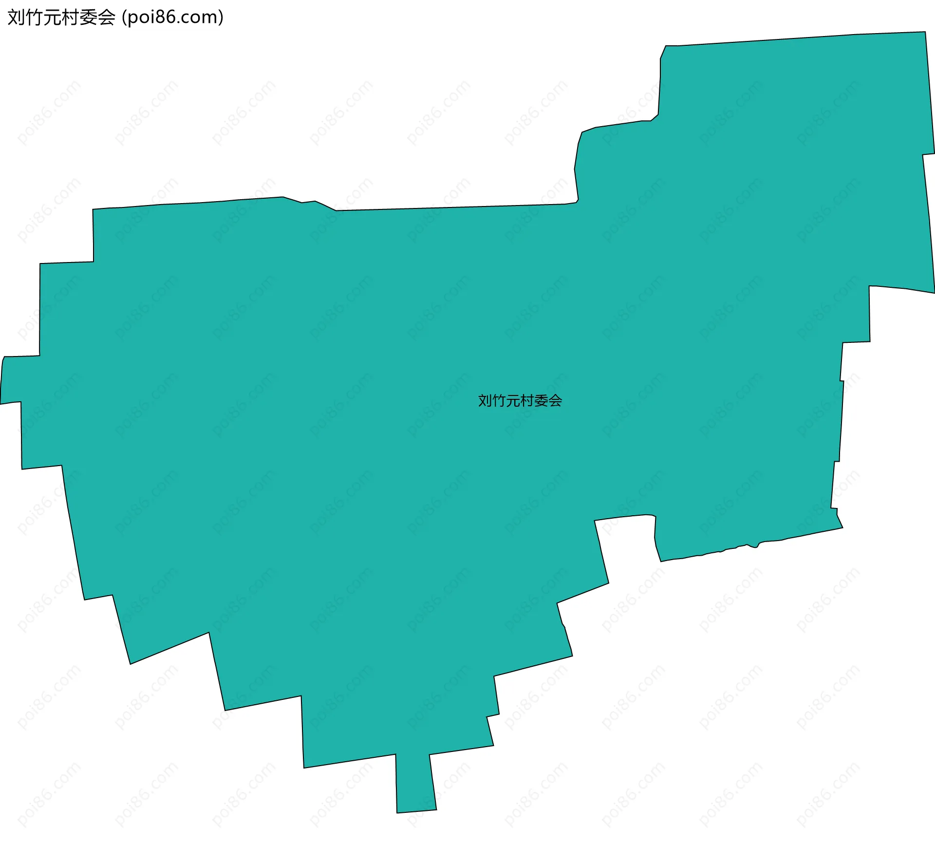 刘竹元村委会边界地图
