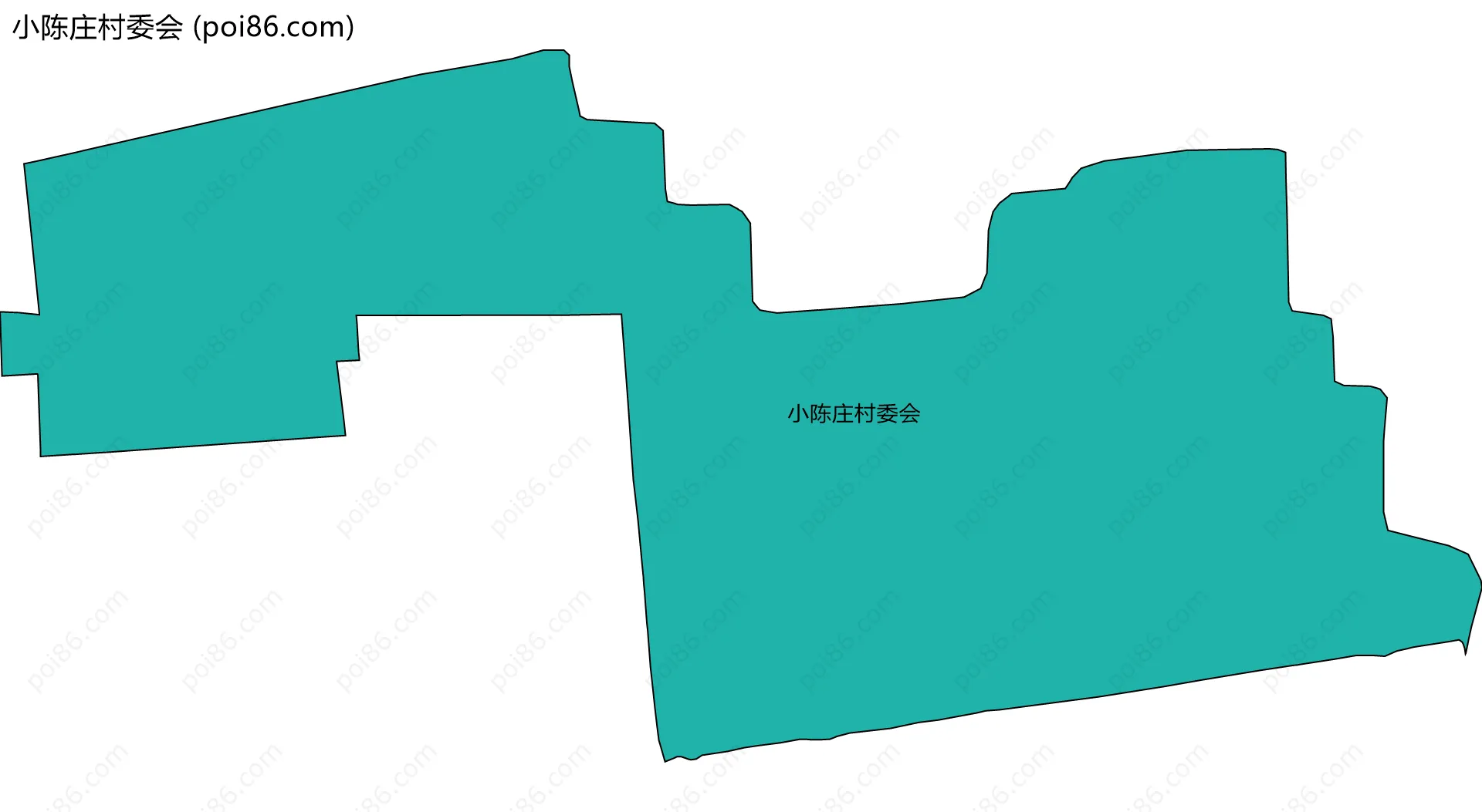 小陈庄村委会边界地图