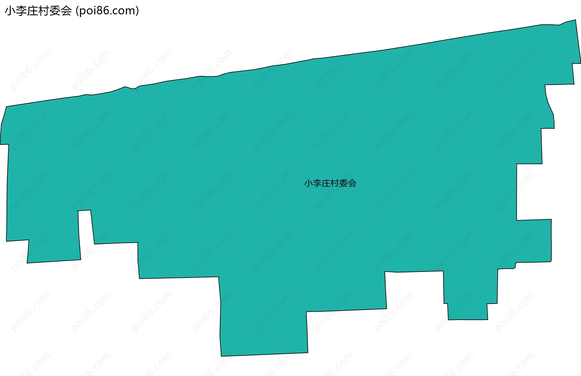 小李庄村委会边界地图