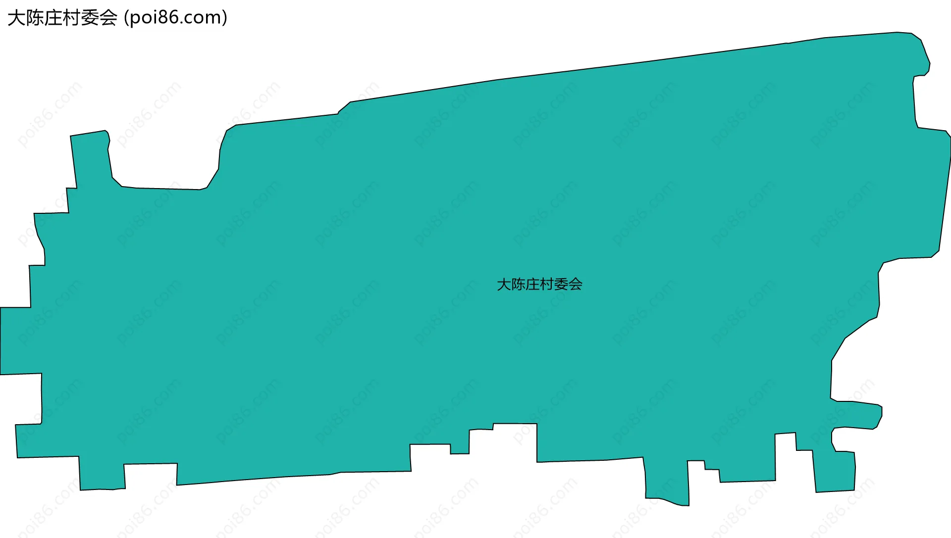 大陈庄村委会边界地图
