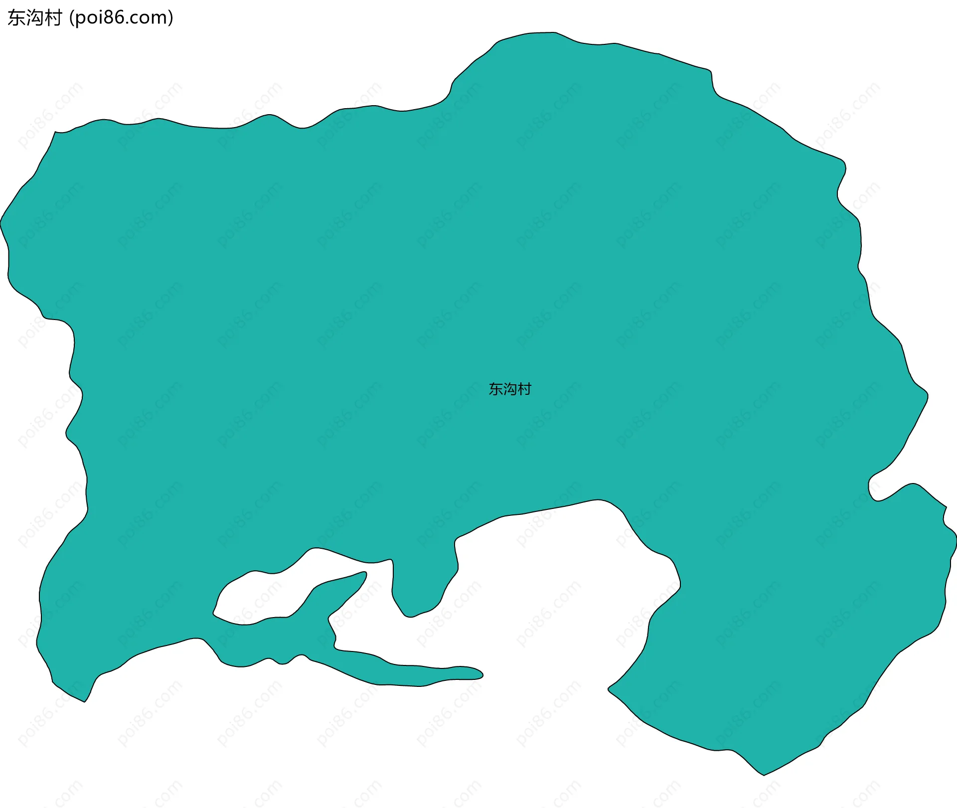 东沟村边界地图