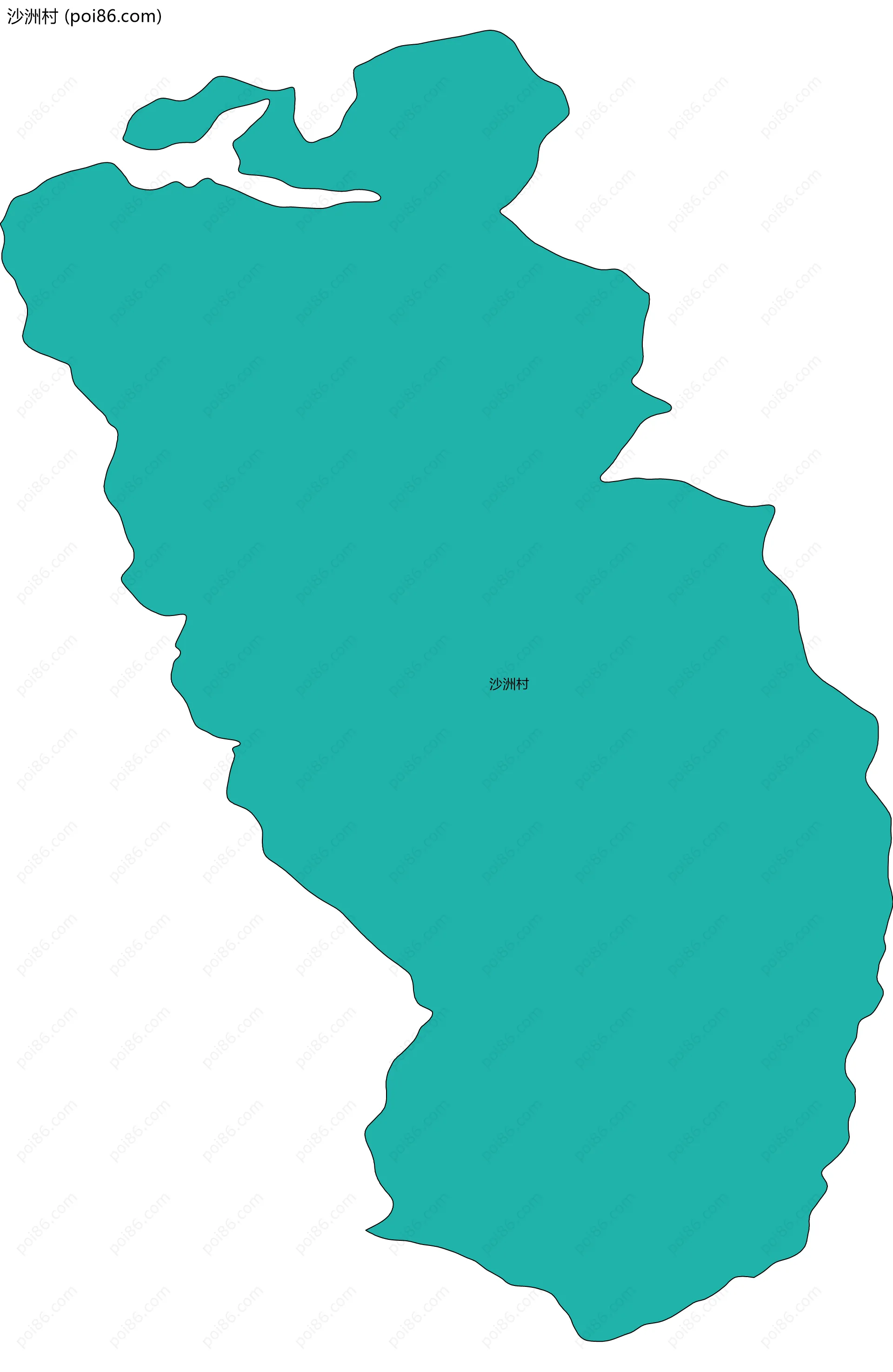 沙洲村边界地图