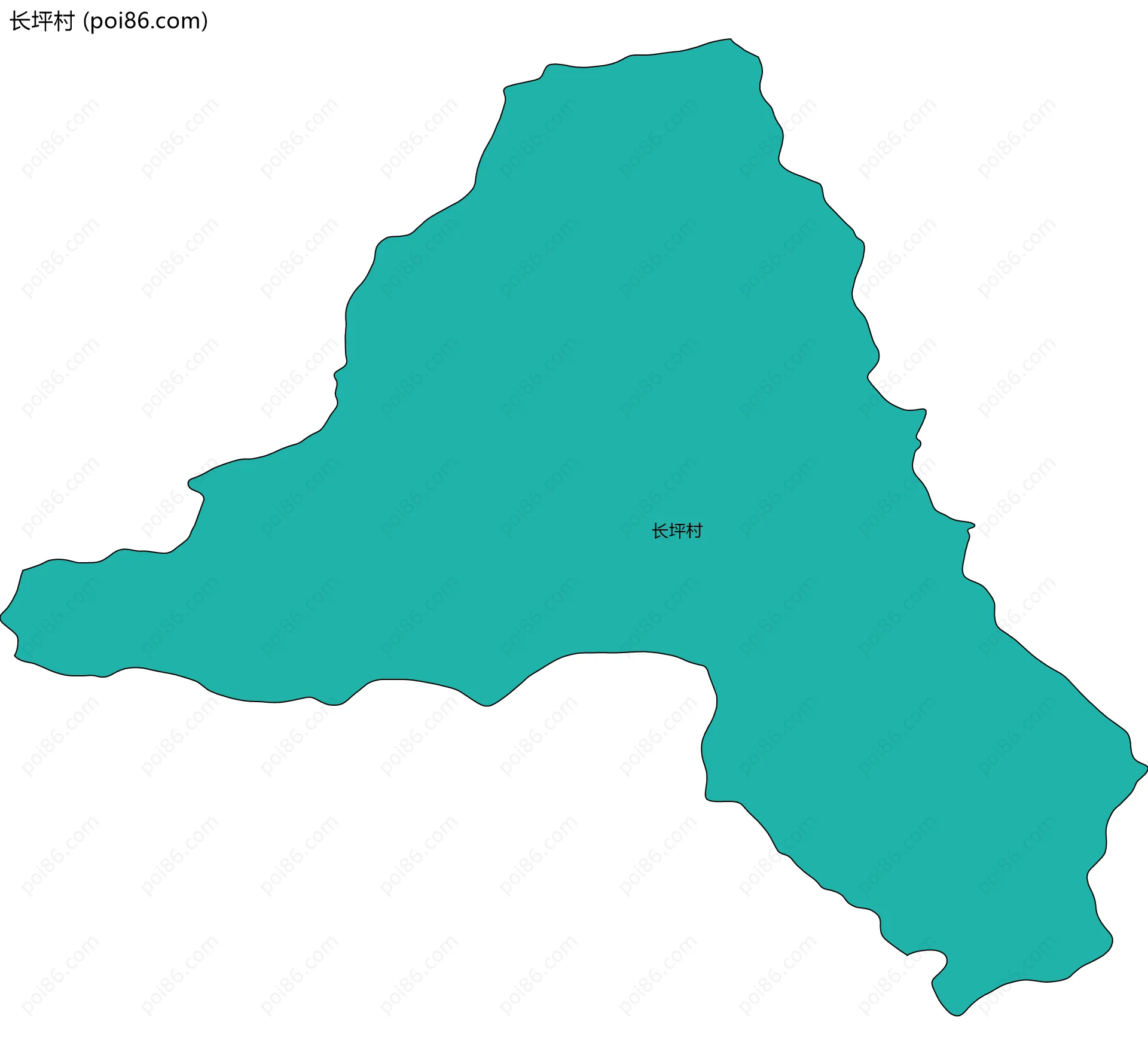 长坪村边界地图