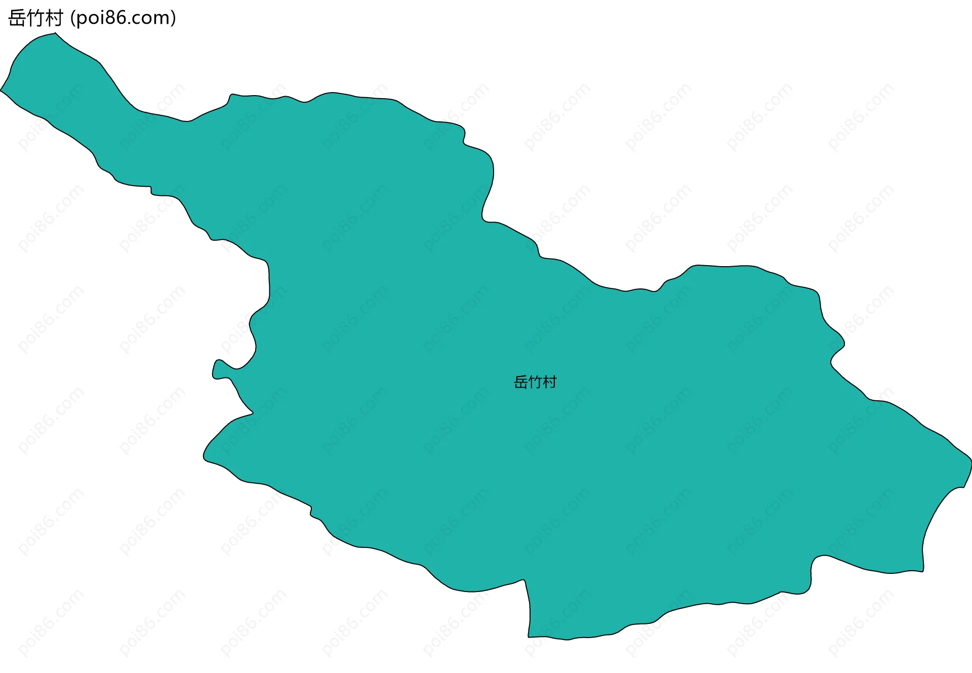 岳竹村边界地图