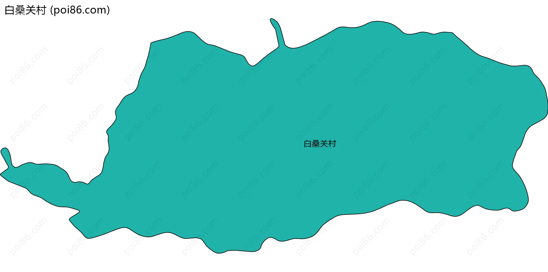 白桑关村边界地图