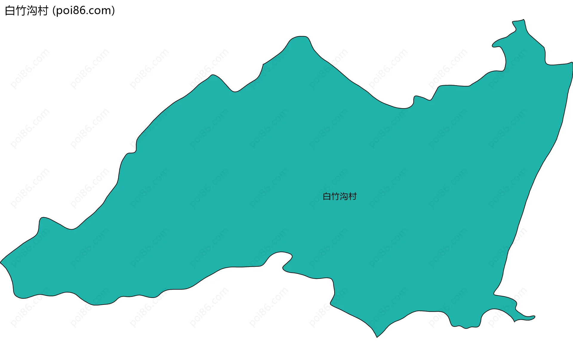 白竹沟村边界地图