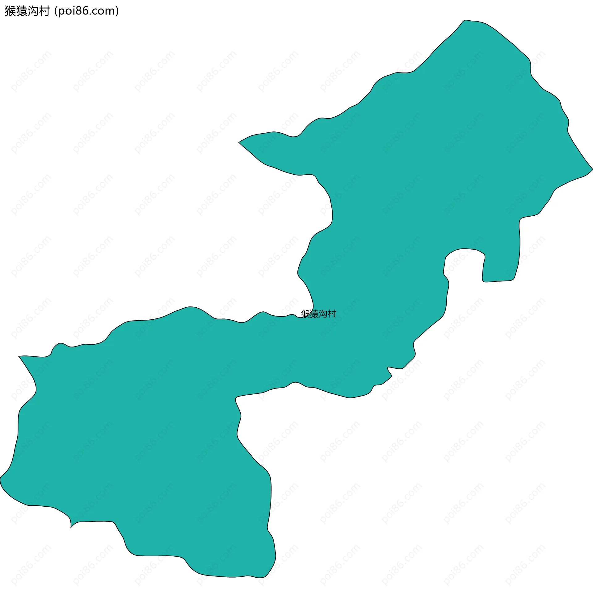 猴猿沟村边界地图