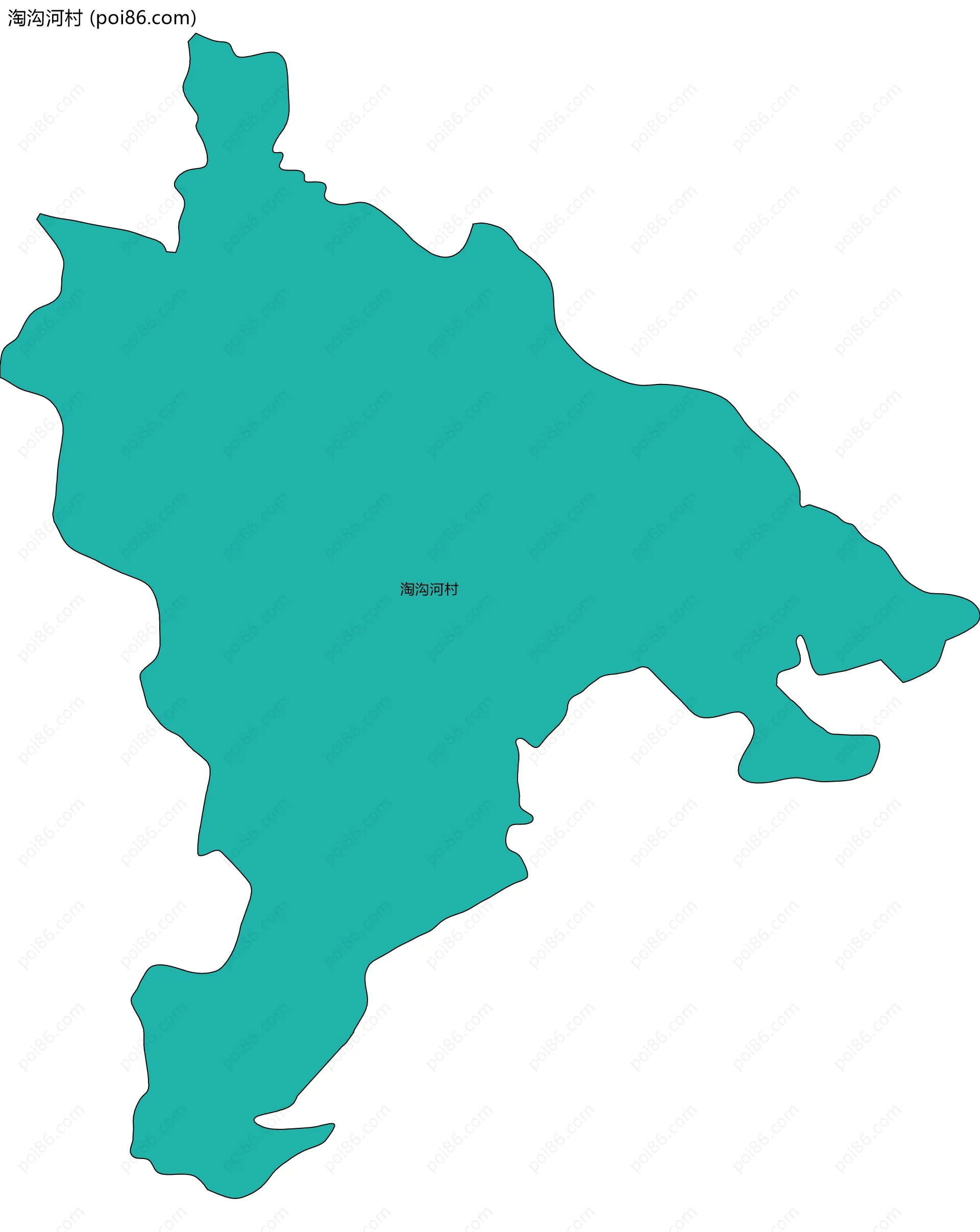 淘沟河村边界地图