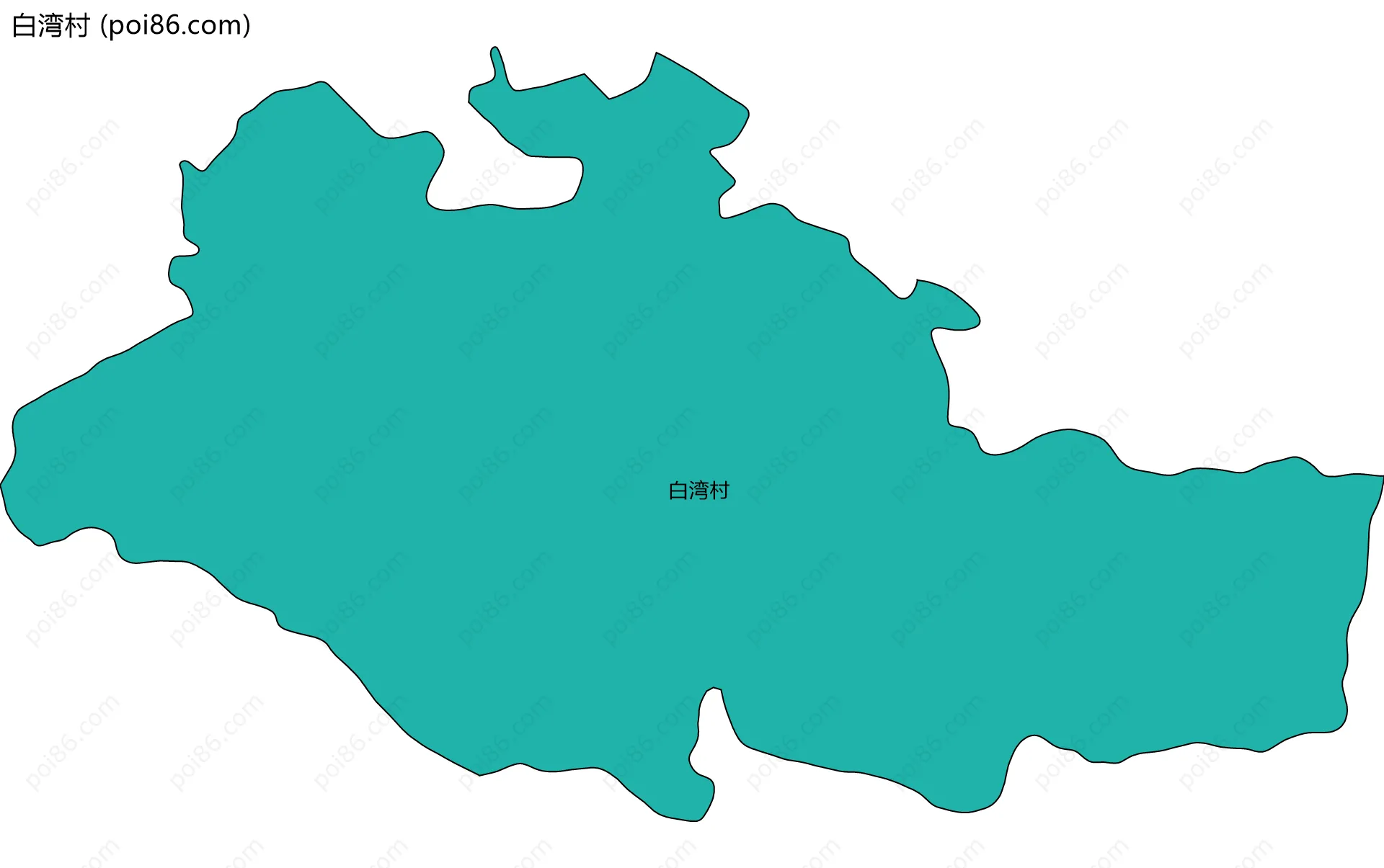 白湾村边界地图
