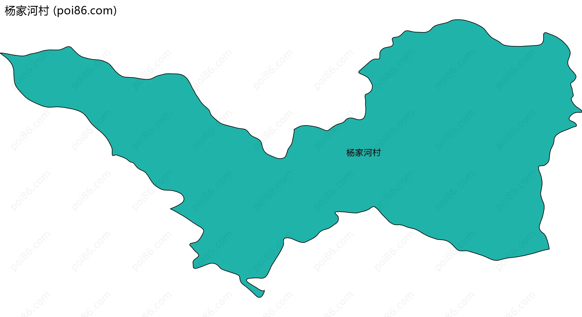 杨家河村边界地图