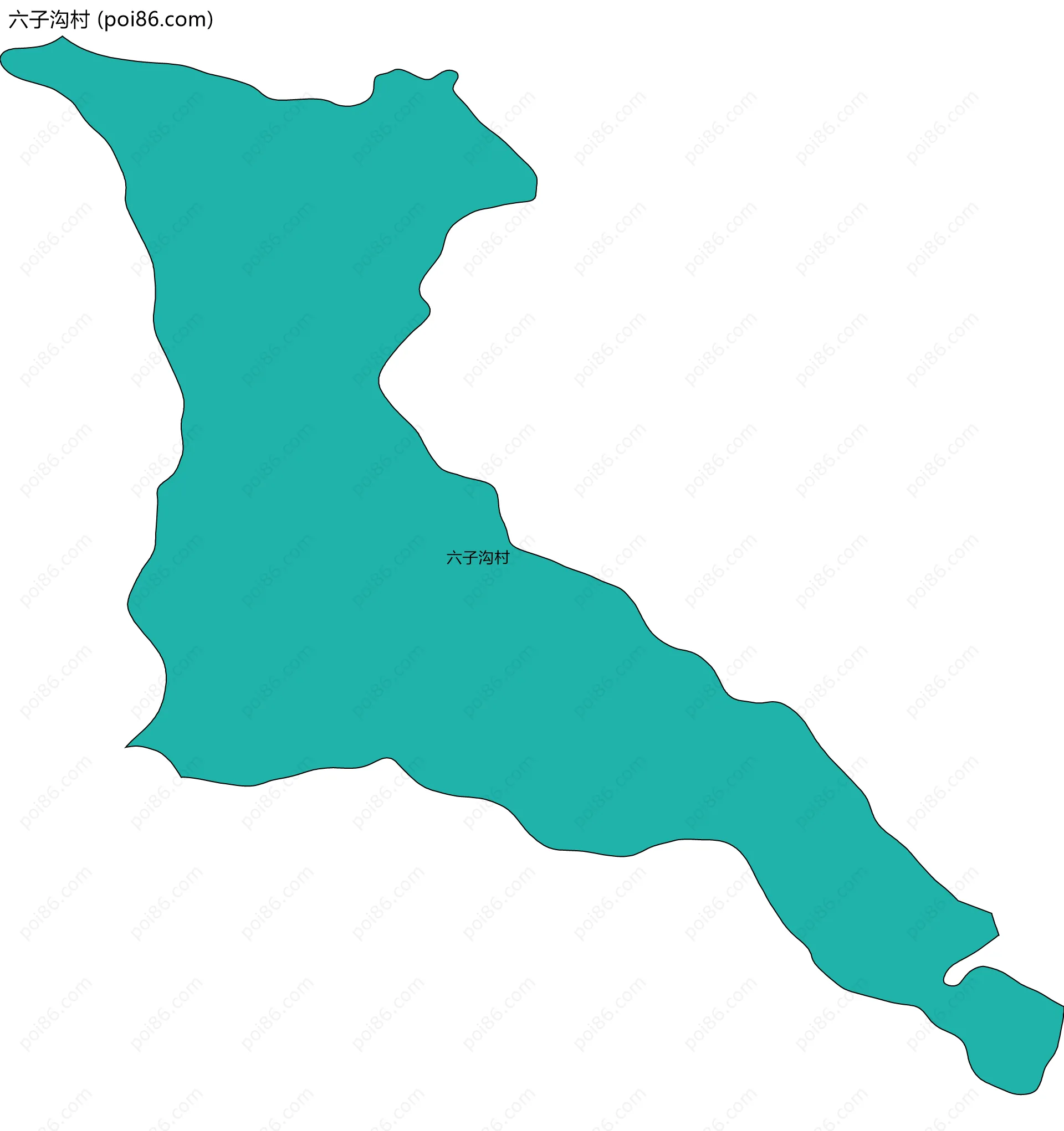 六子沟村边界地图