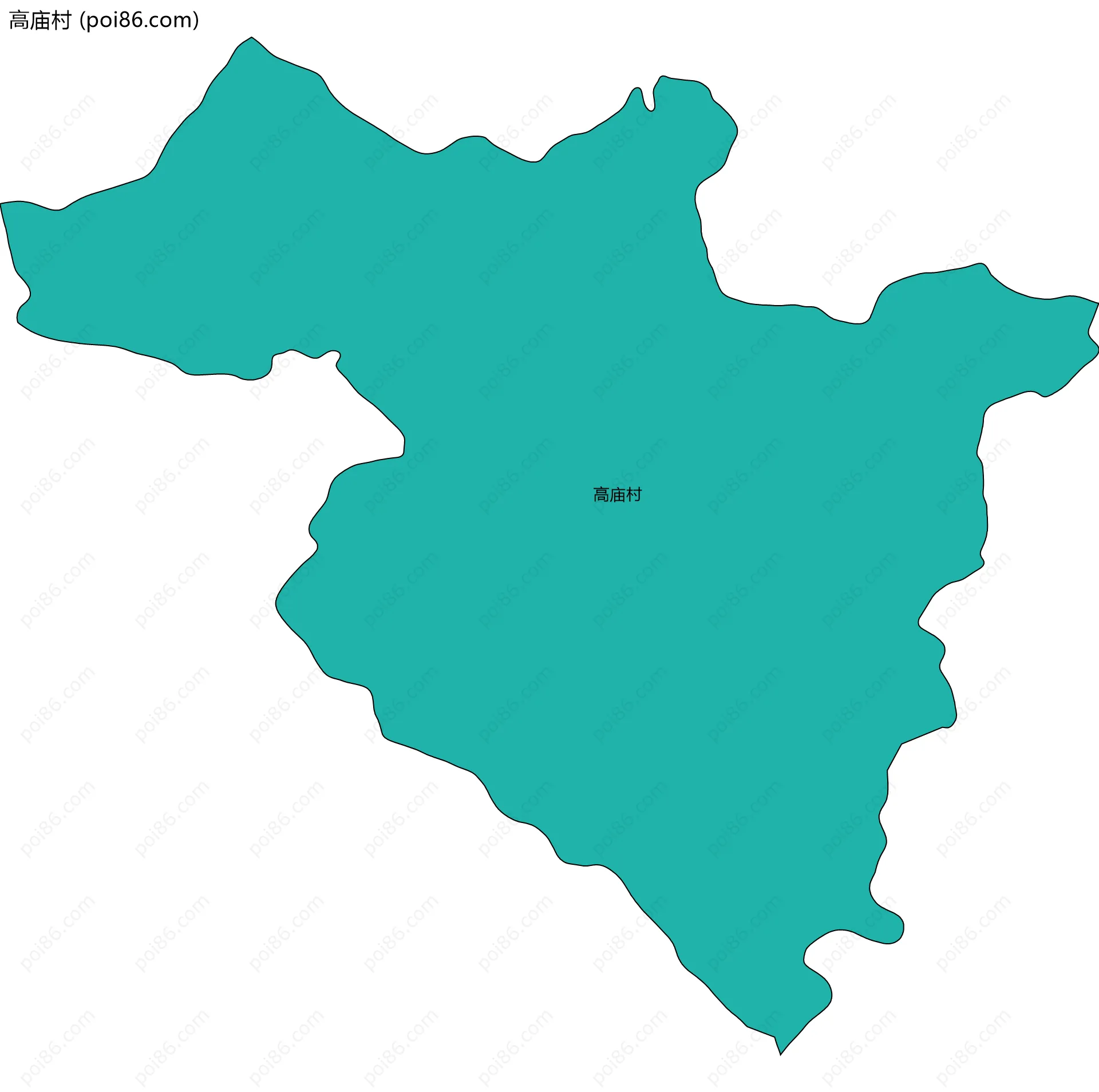 高庙村边界地图