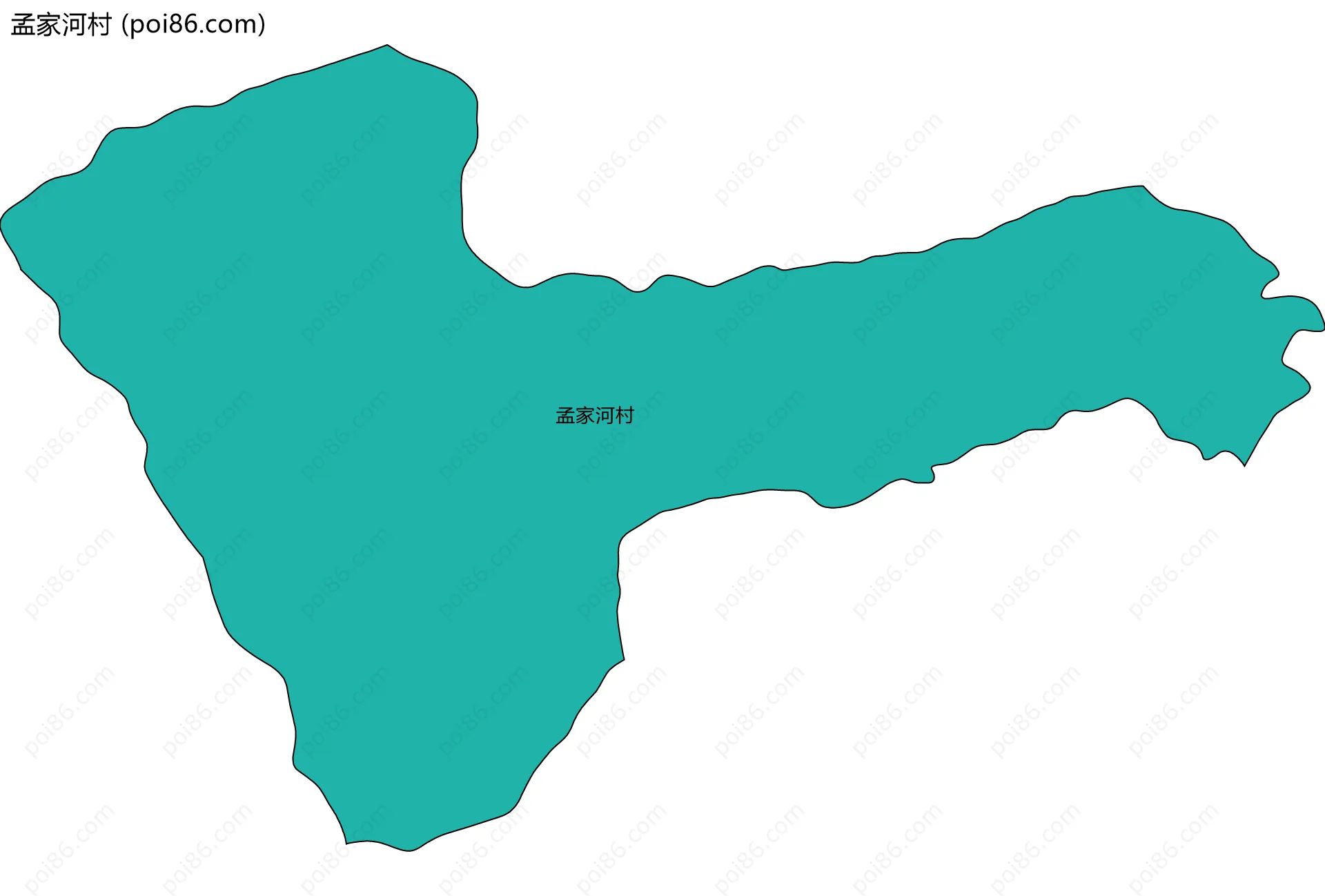 孟家河村边界地图