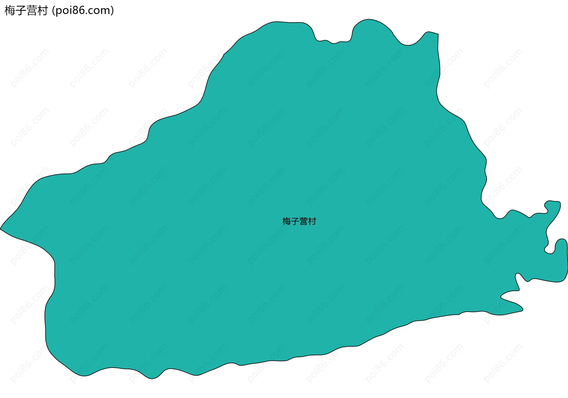 梅子营村边界地图