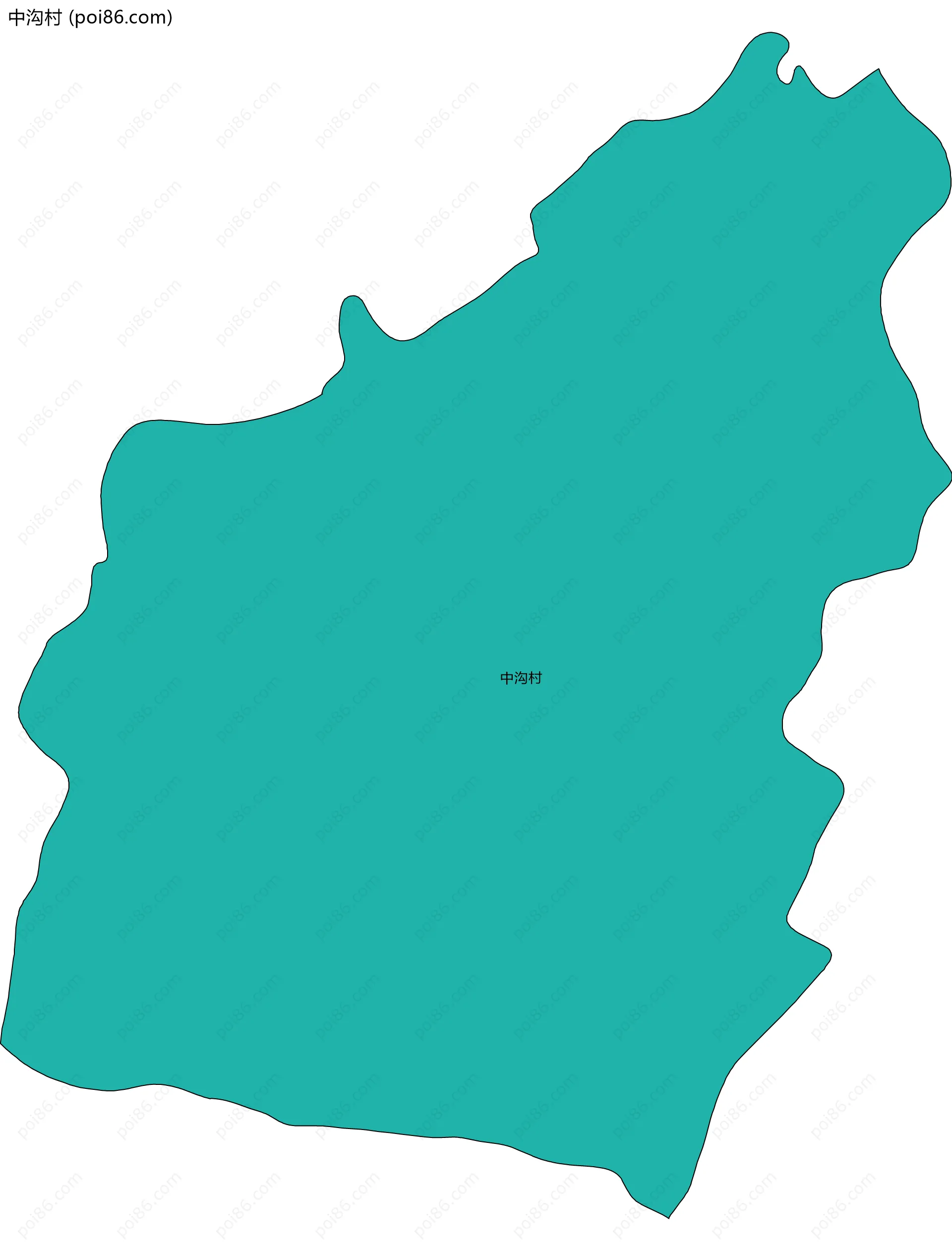 中沟村边界地图