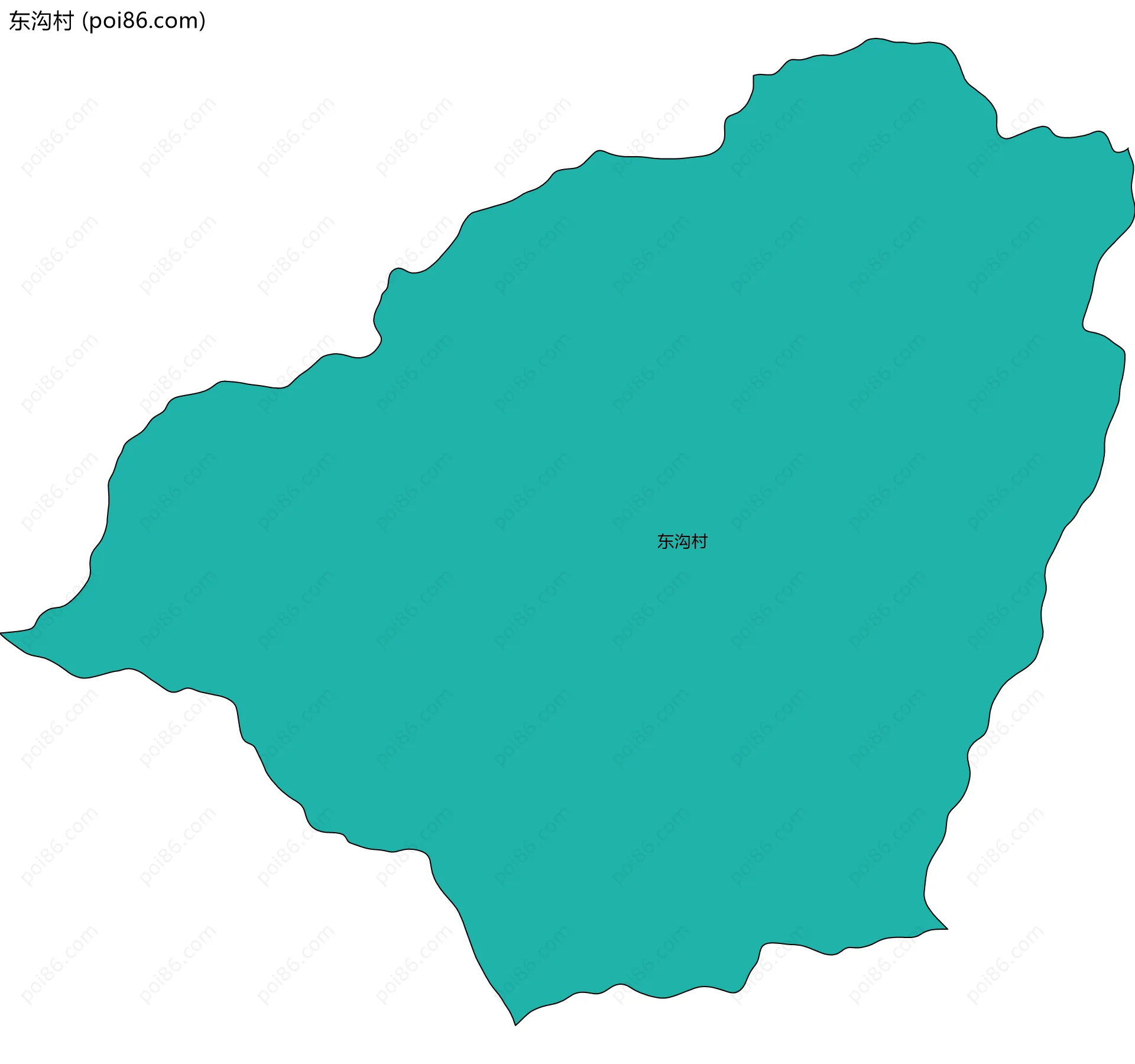 东沟村边界地图