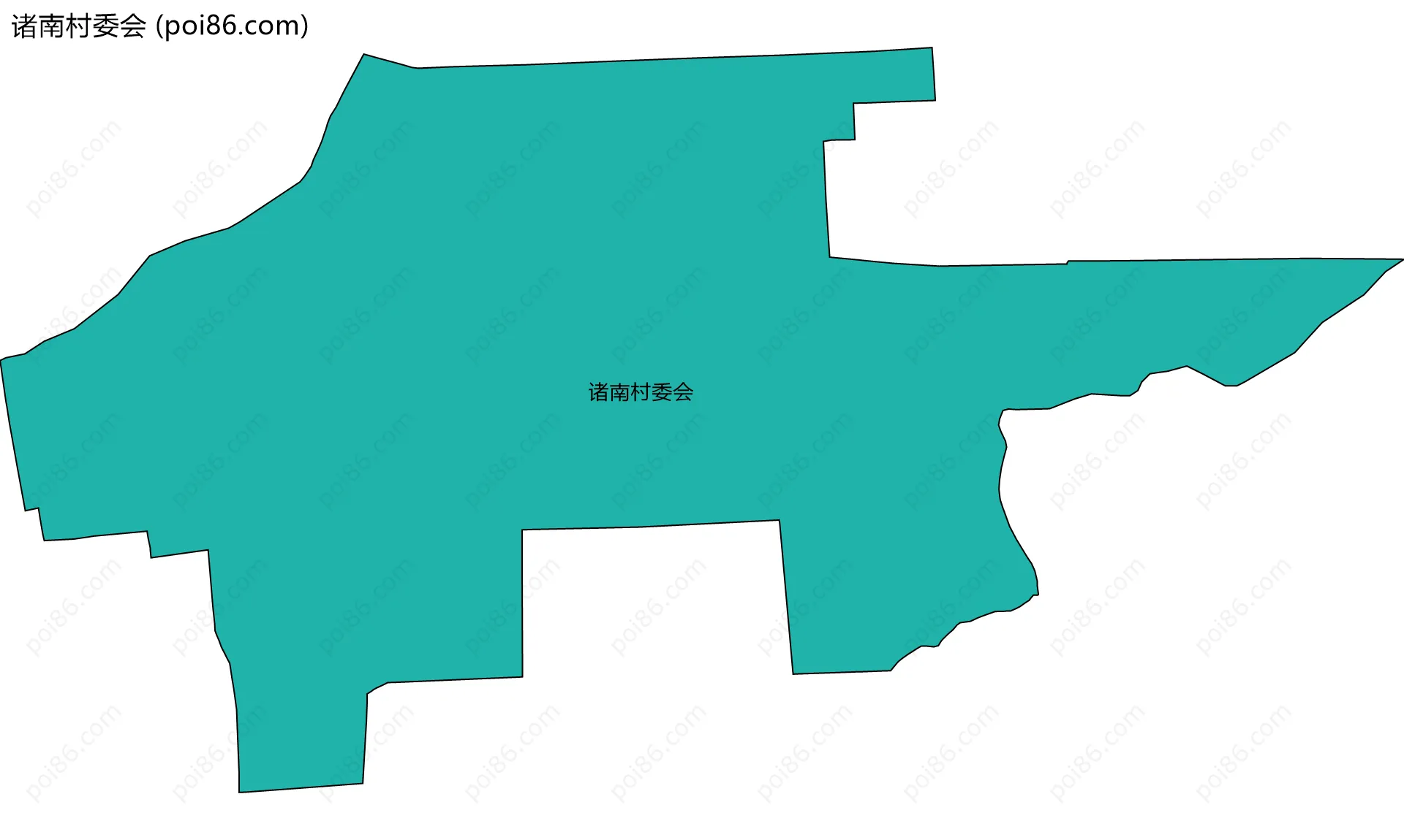 诸南村委会边界地图