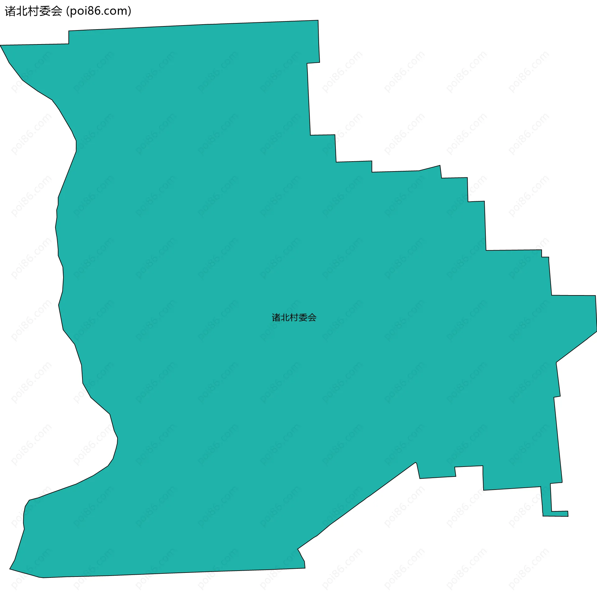 诸北村委会边界地图